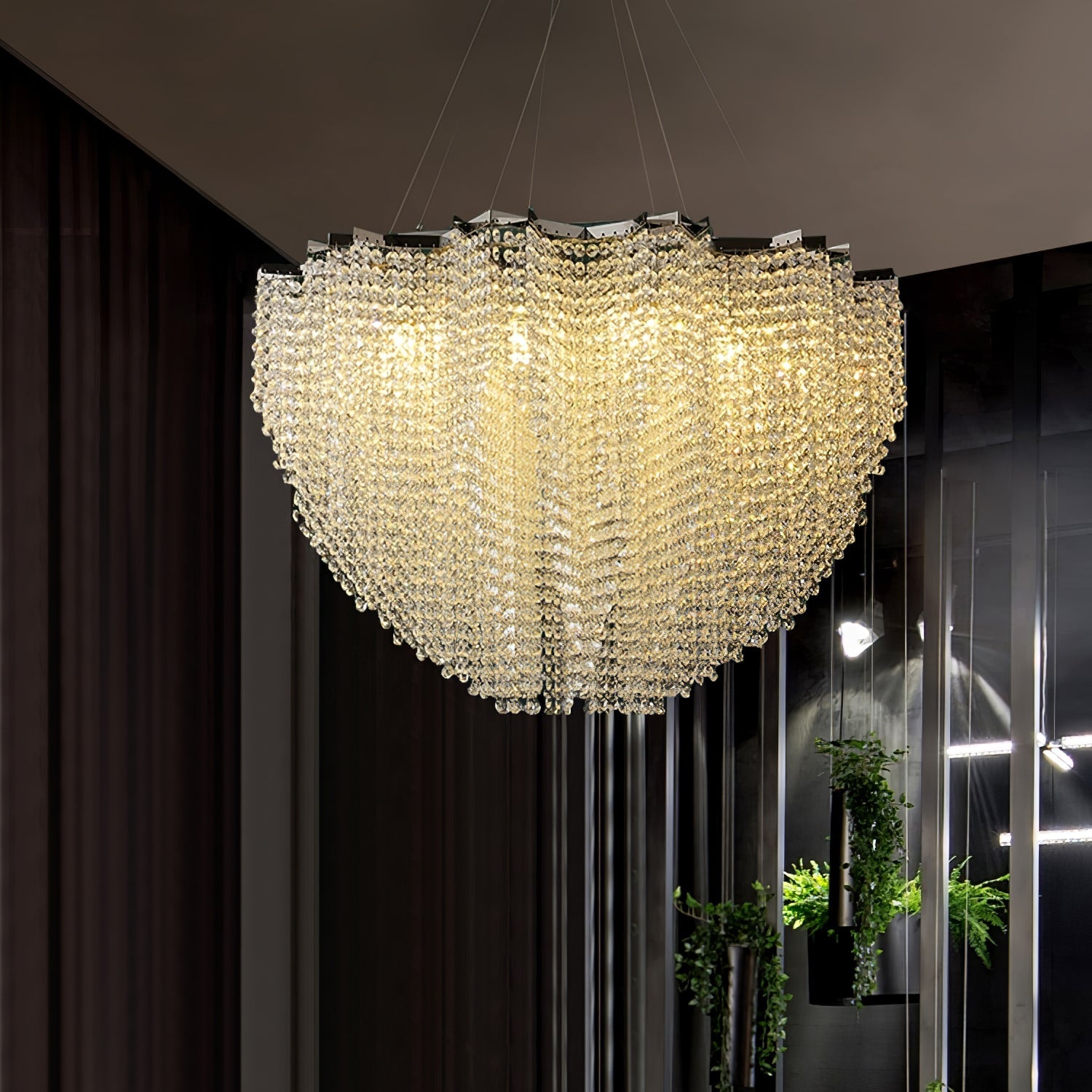 Zashayra Crystal Column Chandelier - Blowlighting