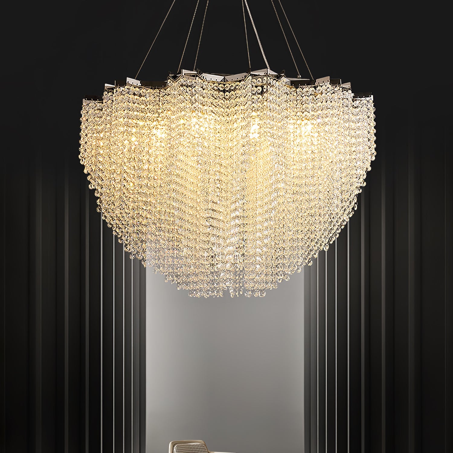 Zashayra Crystal Column Chandelier - Blowlighting