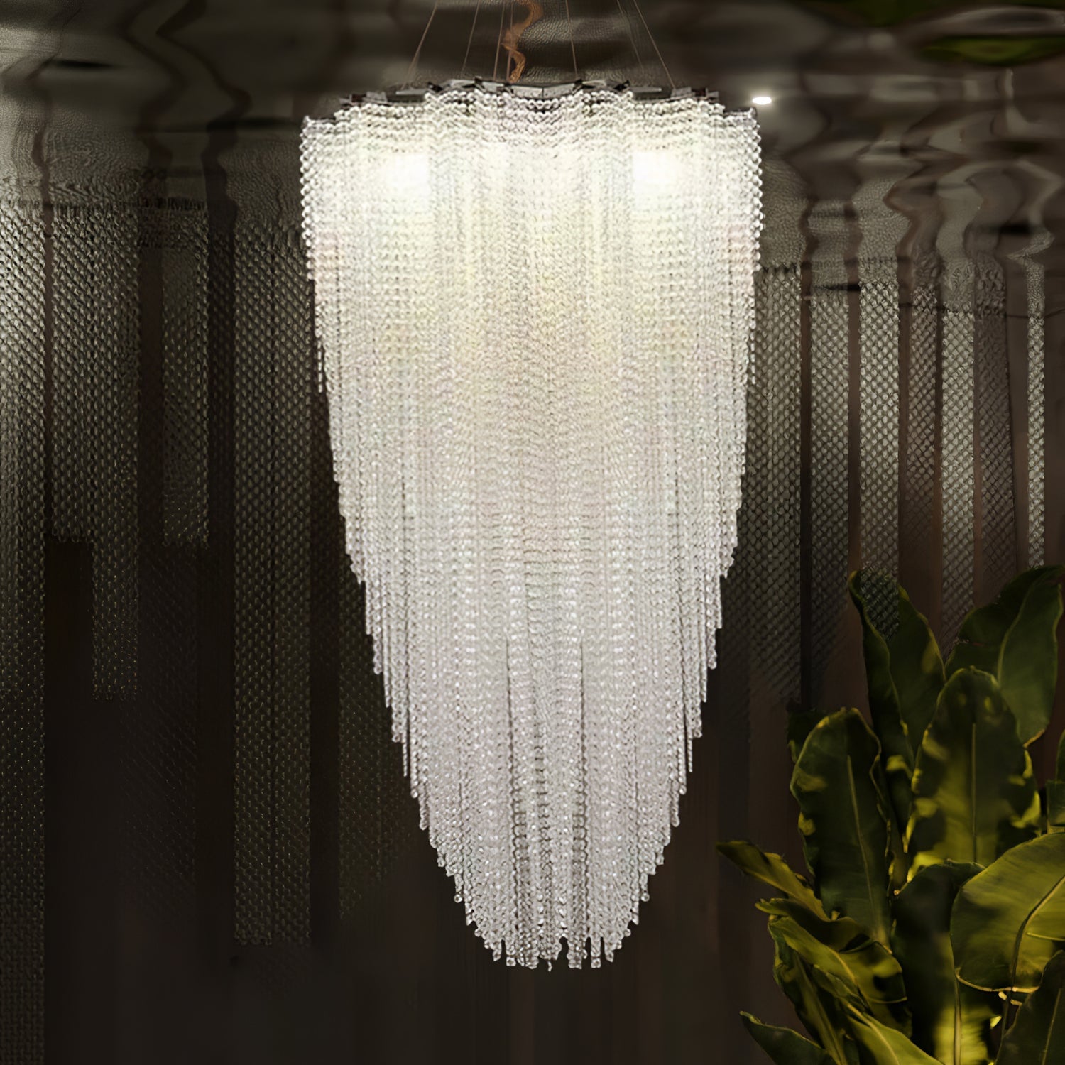Zashayra Crystal Column Chandelier - Blowlighting