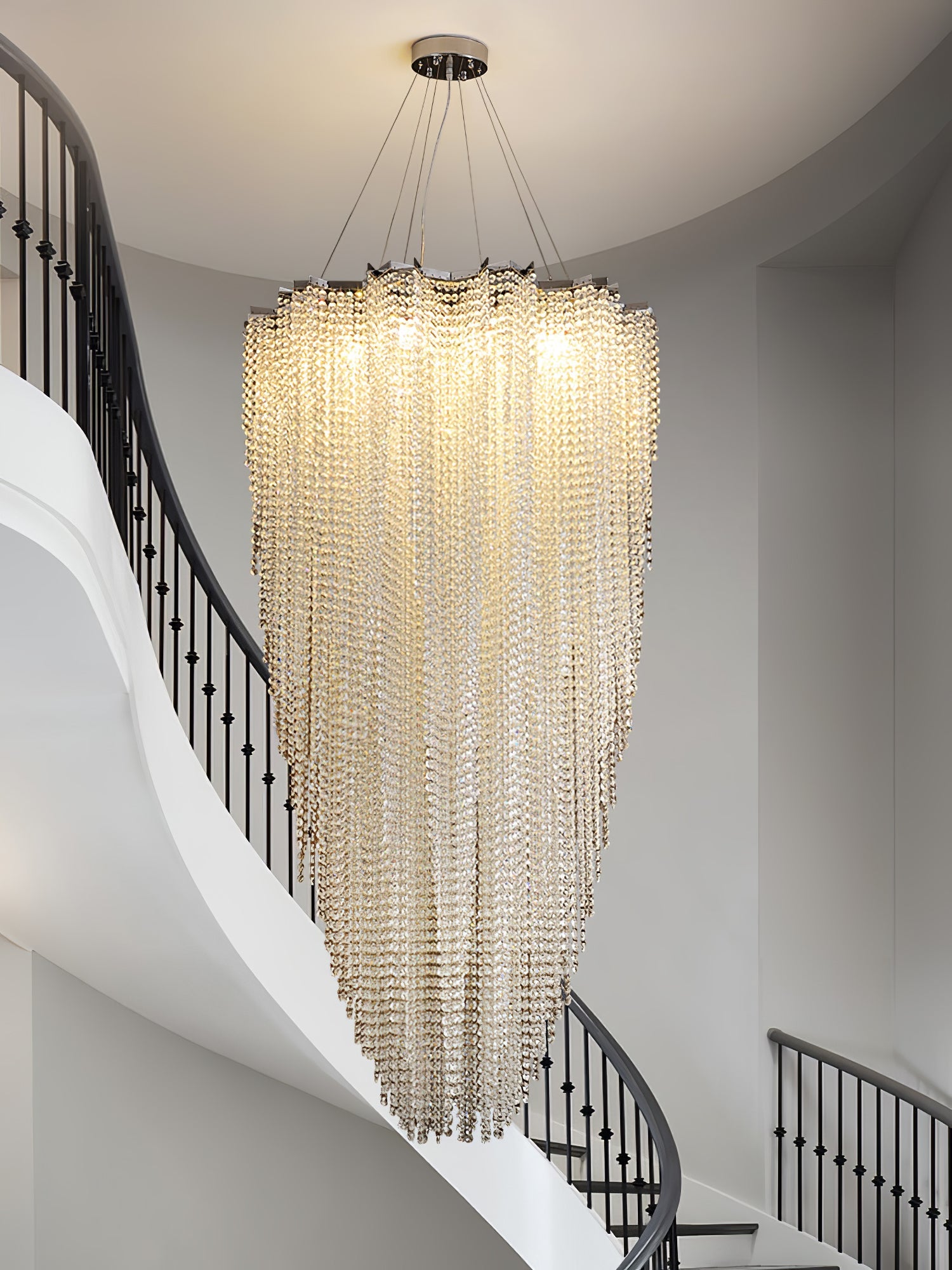 Zashayra Crystal Column Chandelier - Blowlighting