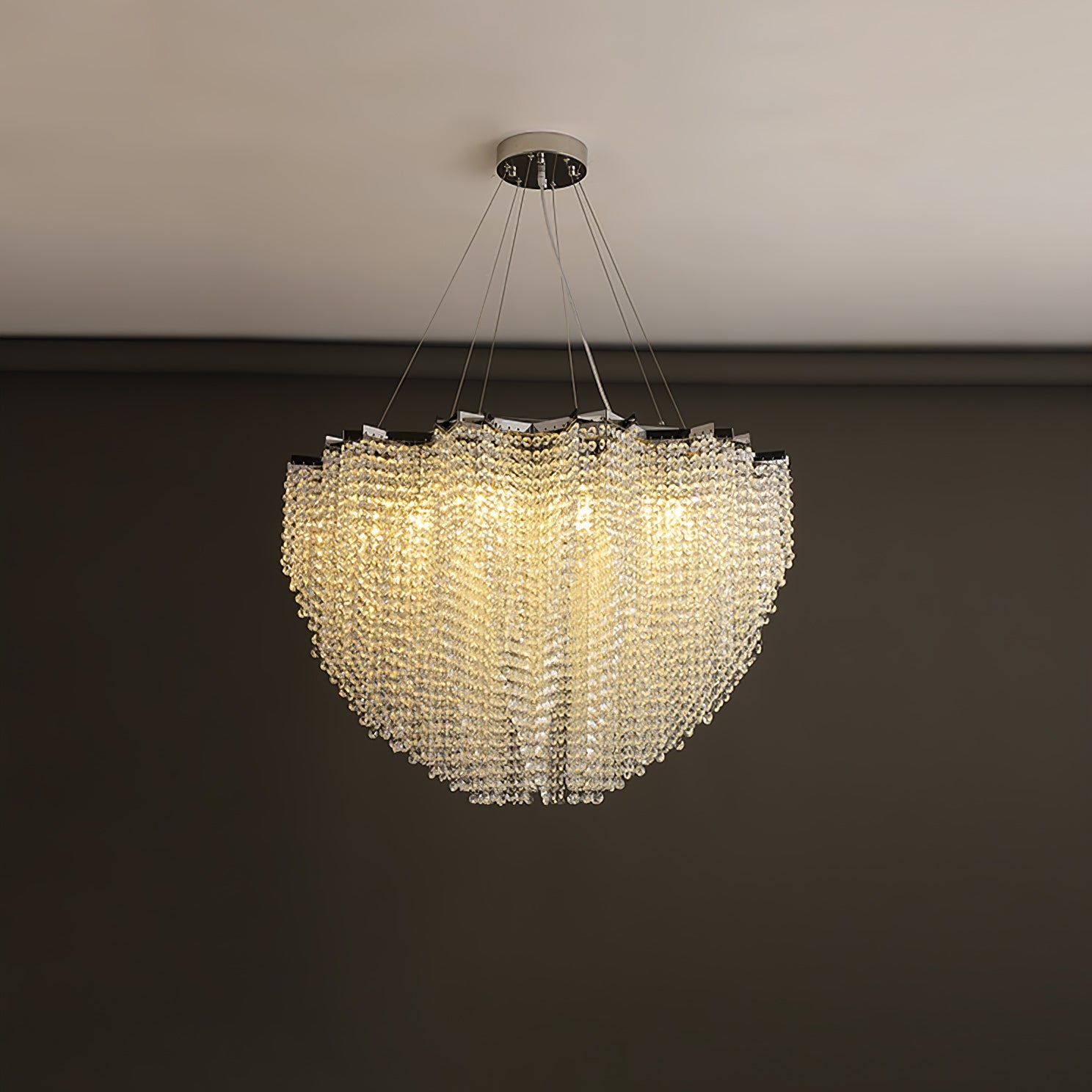 Zashayra Crystal Column Chandelier - Blowlighting