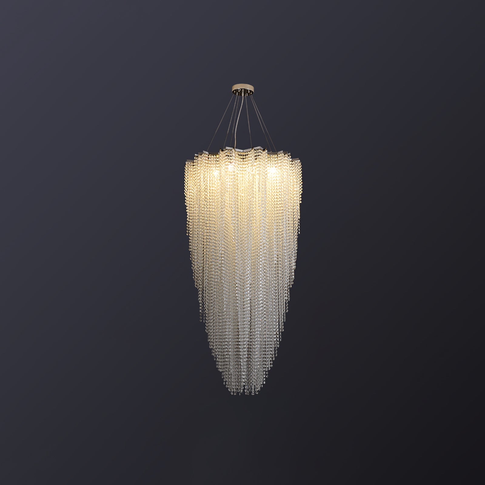 Zashayra Crystal Column Chandelier - Blowlighting