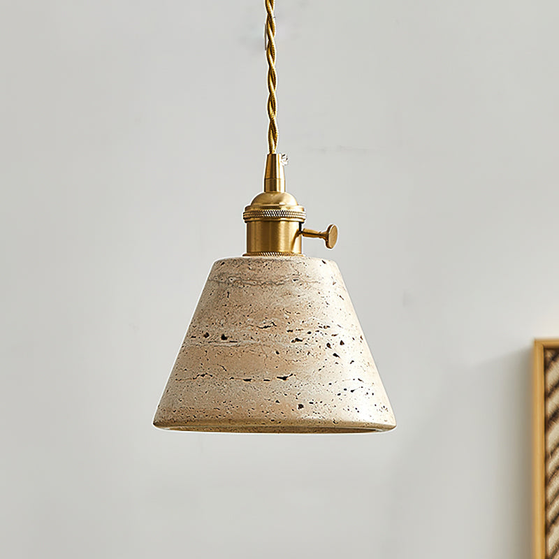 Stella Wabi-Sabi Travertine Pendant Light