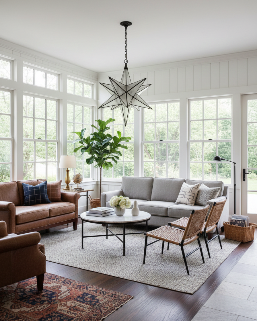 Stellora Modern Brass Glass Chandelier