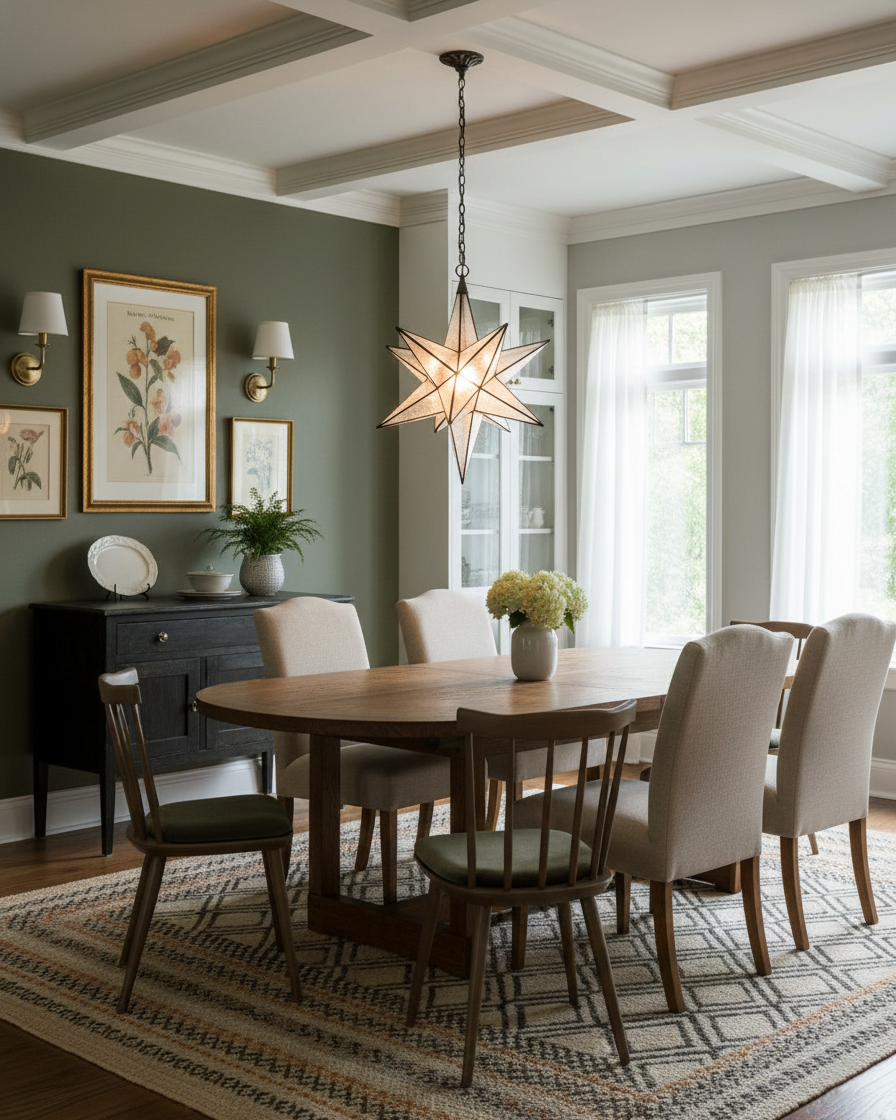 Stellora Modern Brass Glass Chandelier