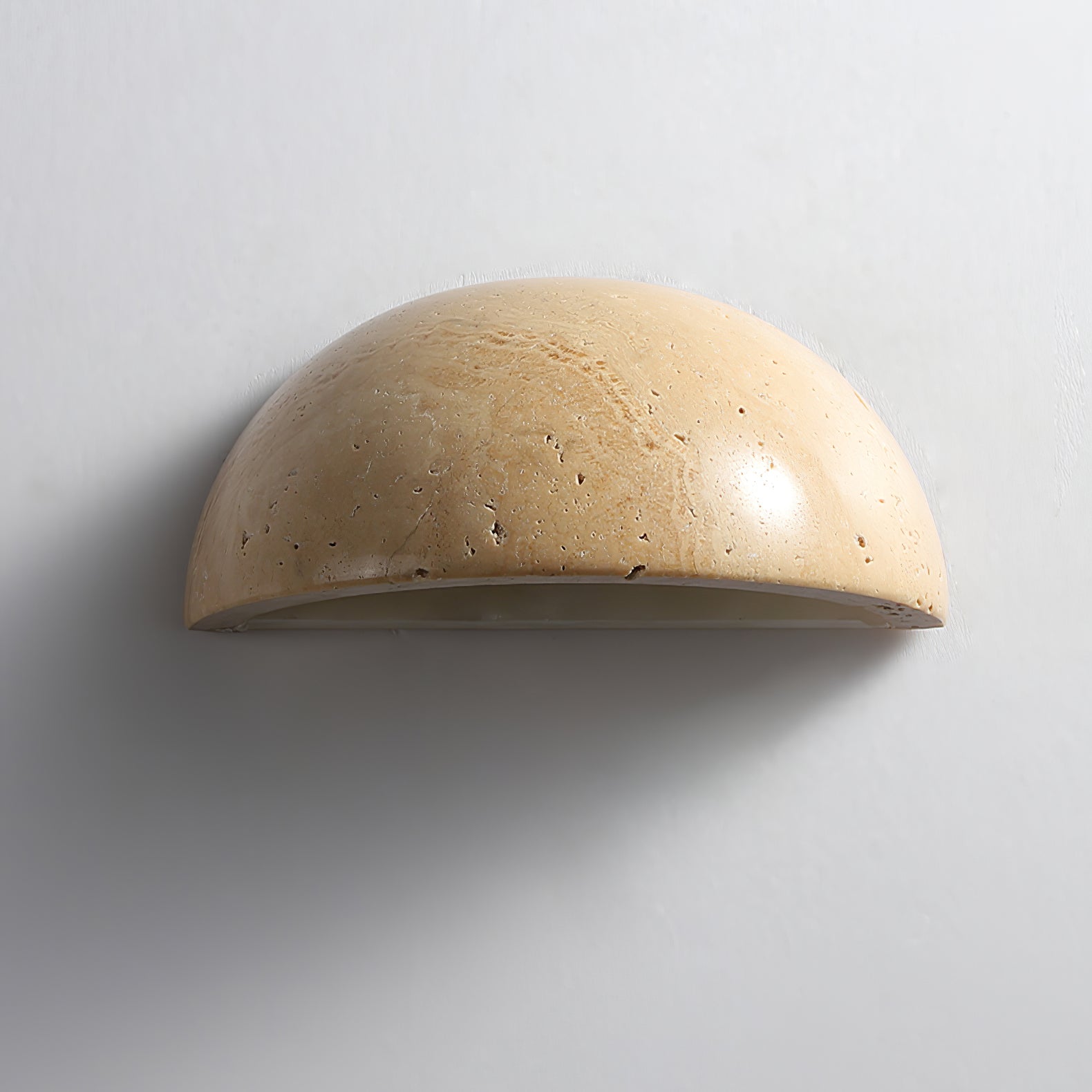 Vethayra Half-Dome Travertine Wall Light - Blowlighting