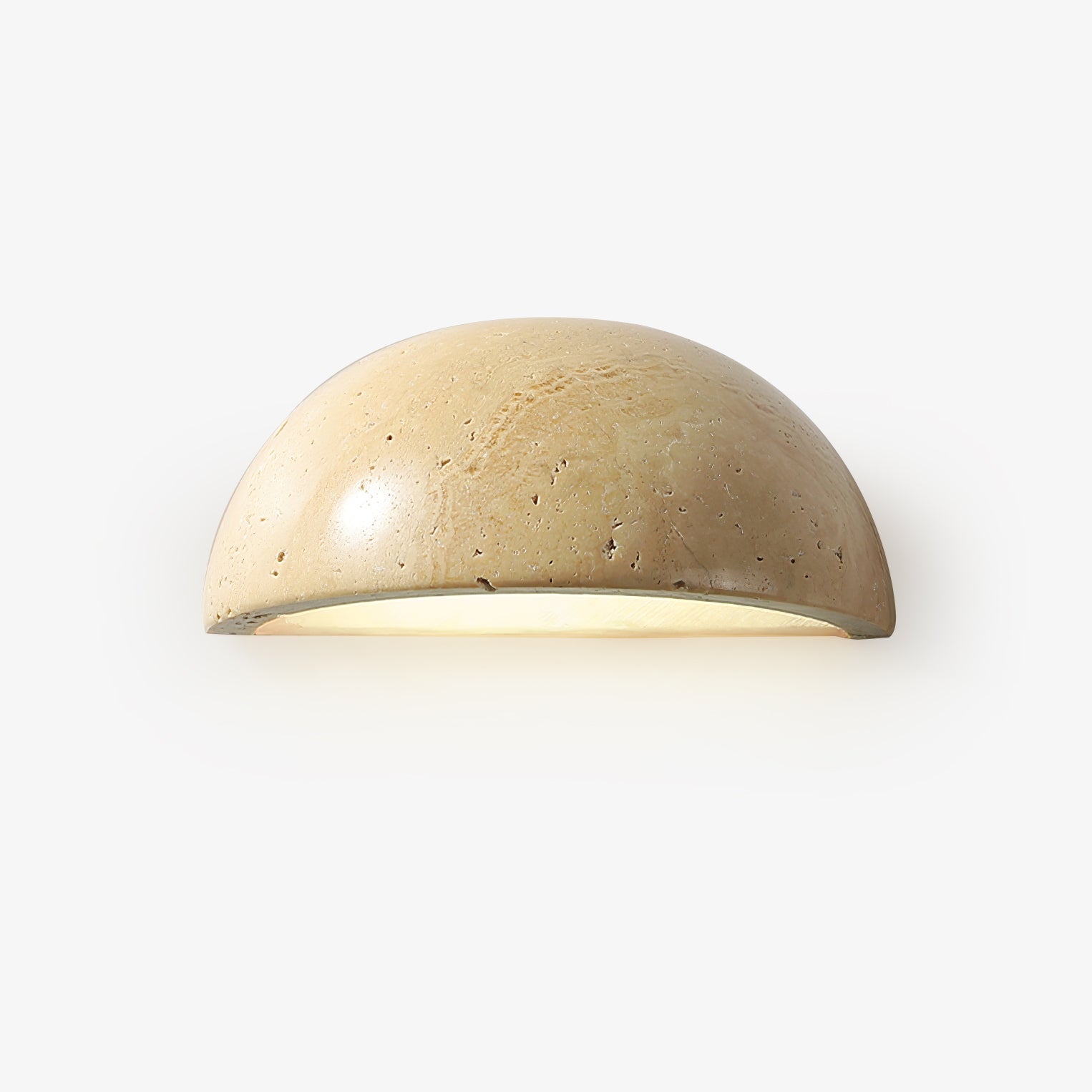 Vethayra Half-Dome Travertine Wall Light - Blowlighting