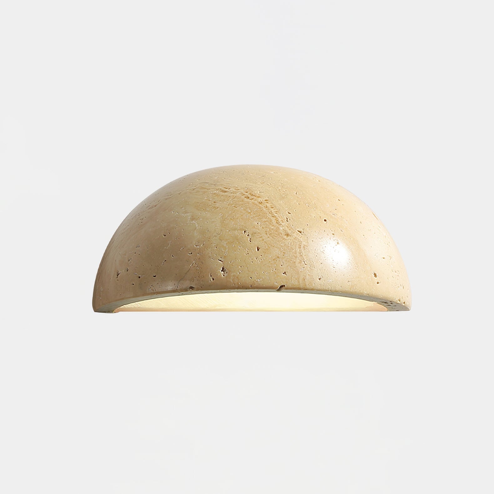 Vethayra Half-Dome Travertine Wall Light - Blowlighting
