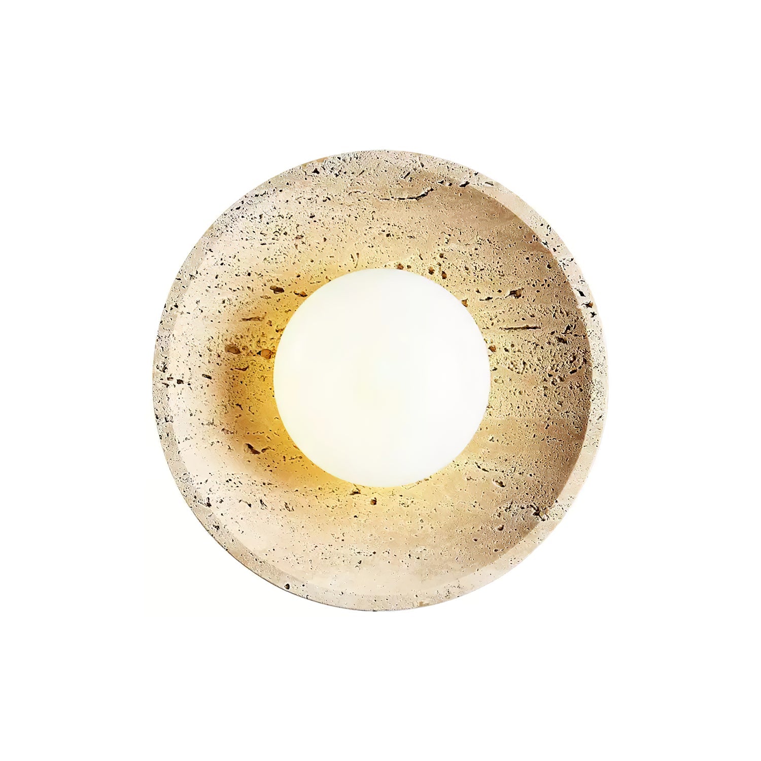 Cocarila Ring Shade Travertine Wall Light - Blowlighting