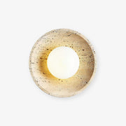 Vephair Bowl-Frame Travertine Wall Light - Blowlighting