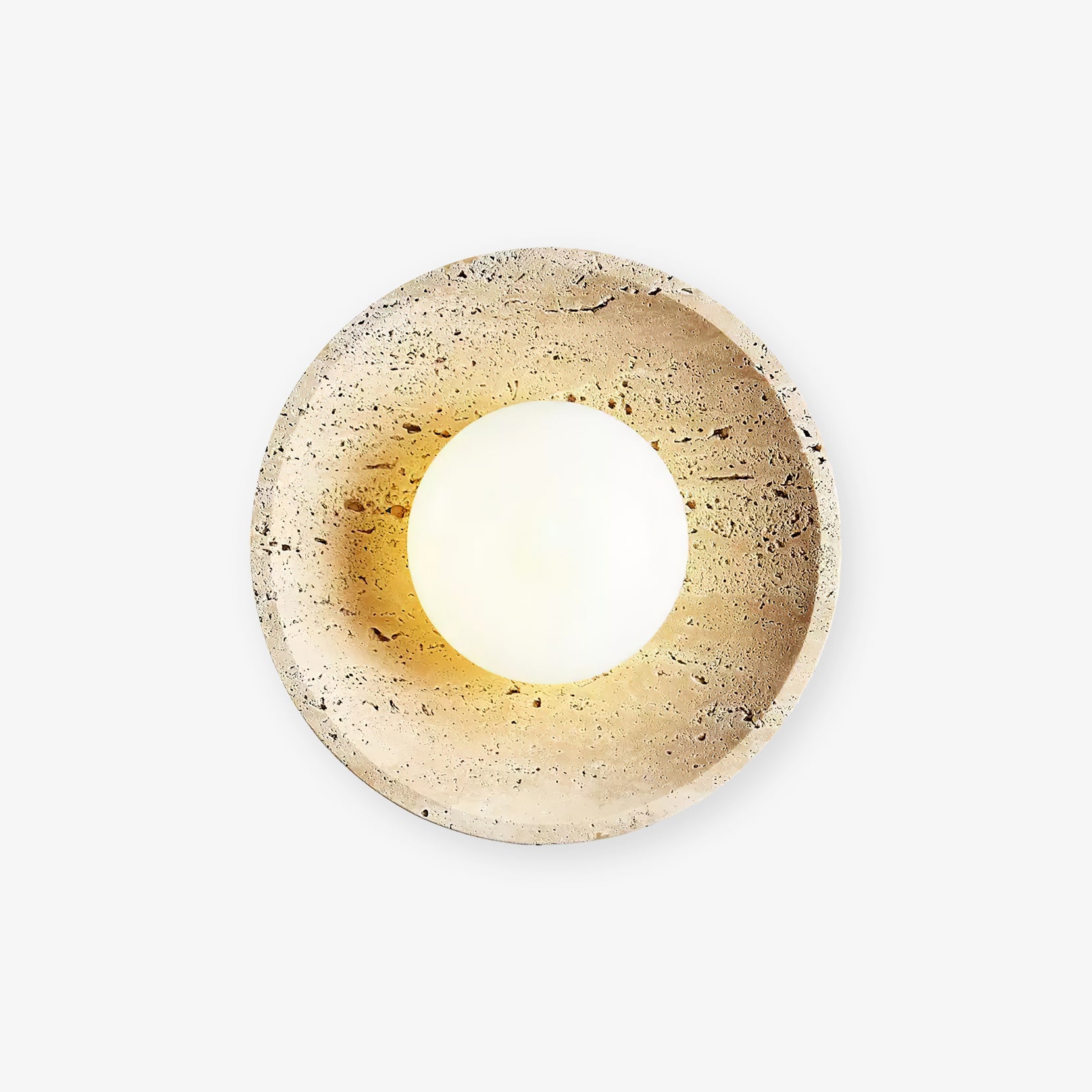 Cocarila Ring Shade Travertine Wall Light - Blowlighting