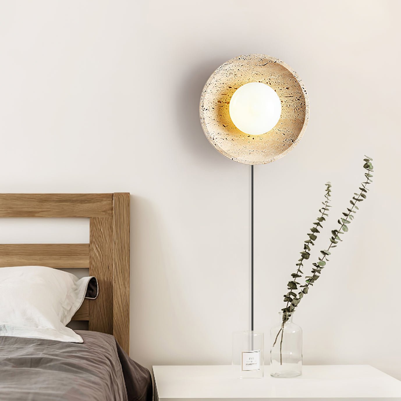 Cocarila Ring Shade Travertine Wall Light - Blowlighting