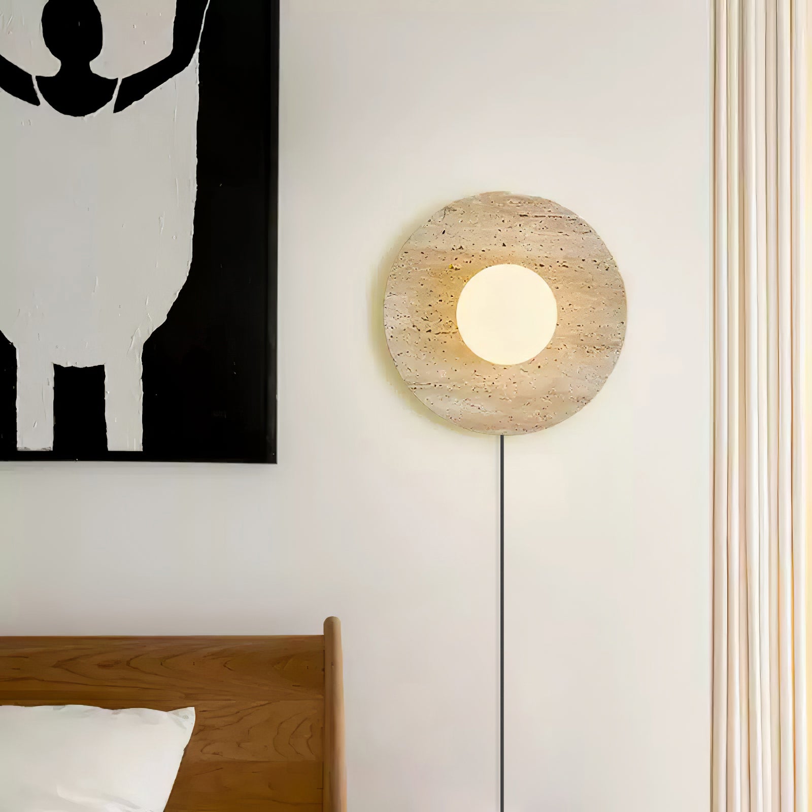 Cocarila Ring Shade Travertine Wall Light - Blowlighting