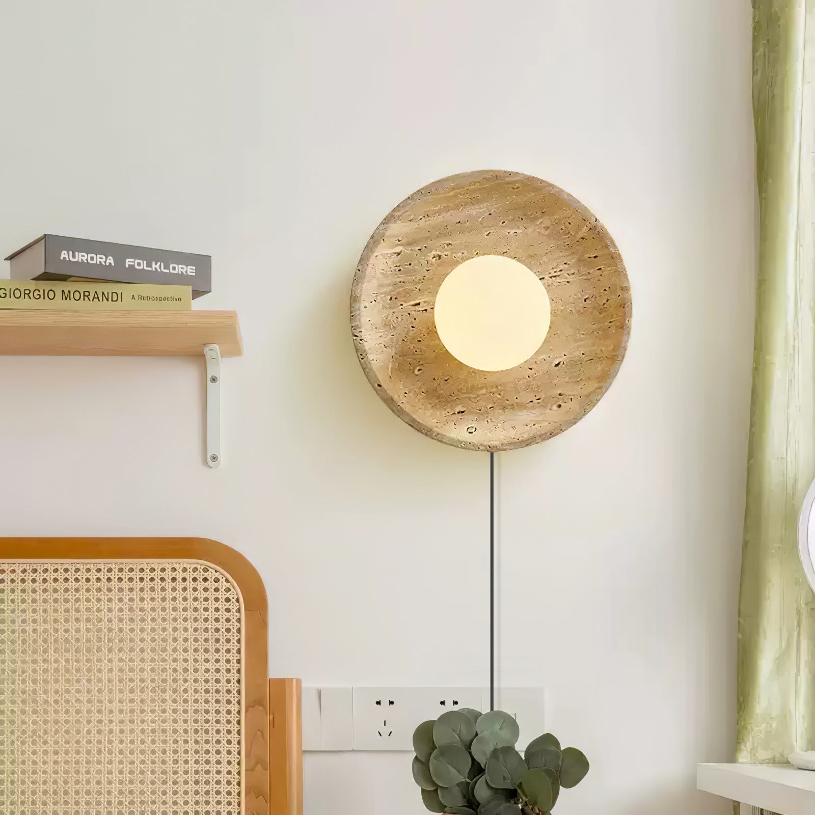 Cocarila Ring Shade Travertine Wall Light - Blowlighting