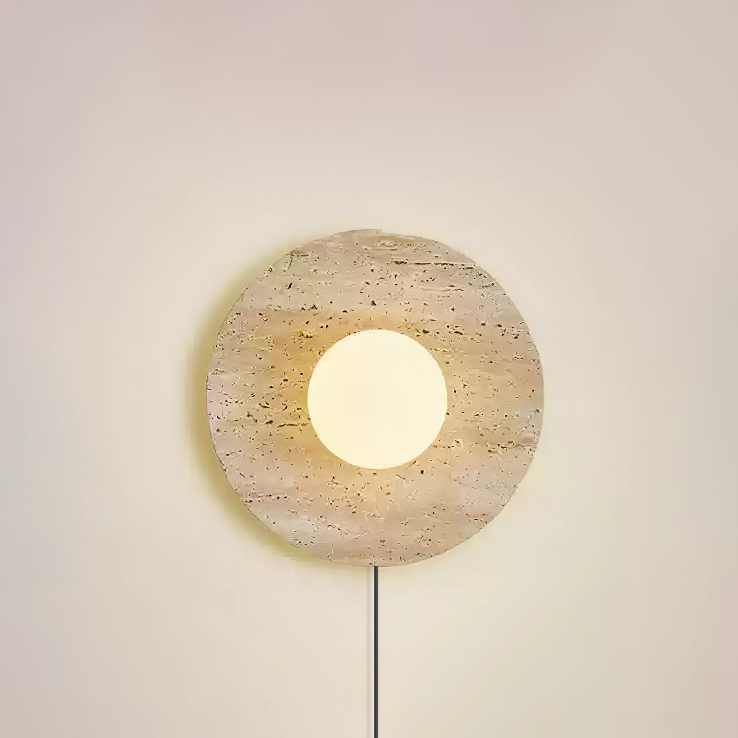 Cocarila Ring Shade Travertine Wall Light - Blowlighting