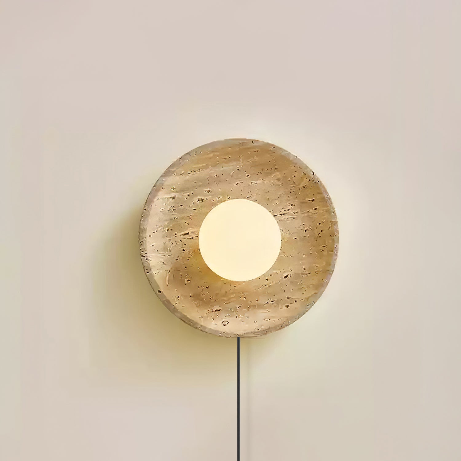 Cocarila Ring Shade Travertine Wall Light - Blowlighting