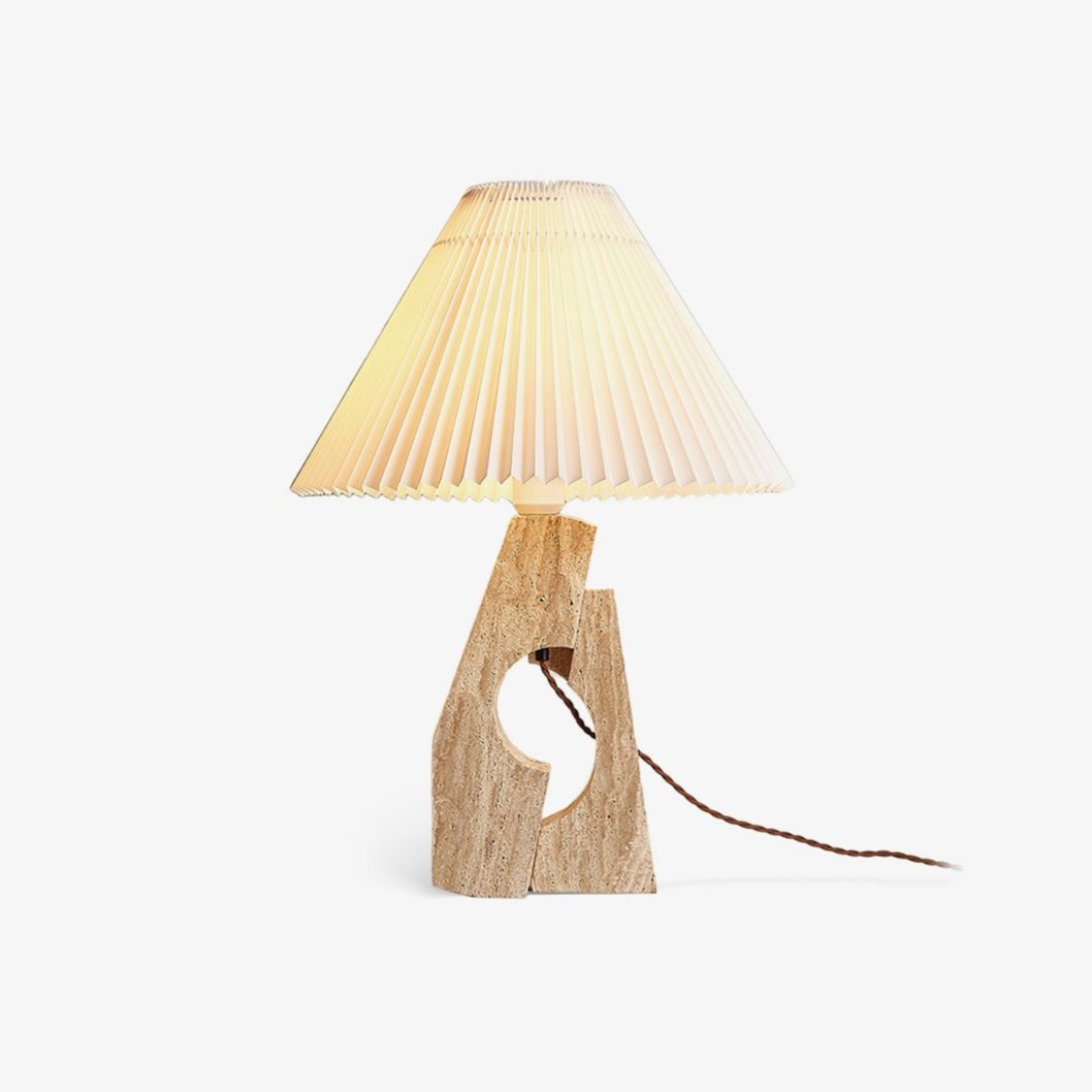 Arvinyra Sculptural Travertine Table Lamp - Blowlighting
