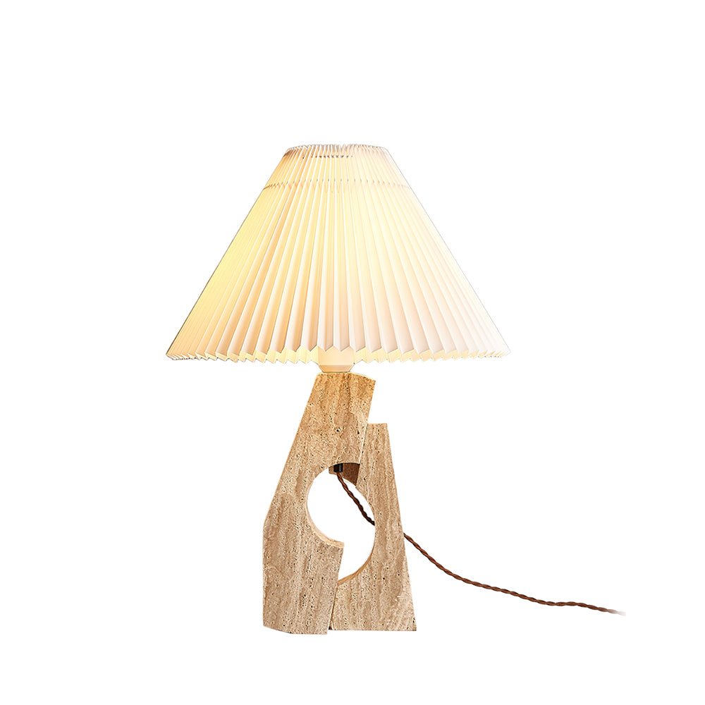Arvinyra Sculptural Travertine Table Lamp - Blowlighting