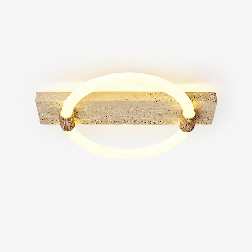 Elmaryra Ringed Travertine Wall Light - Blowlighting