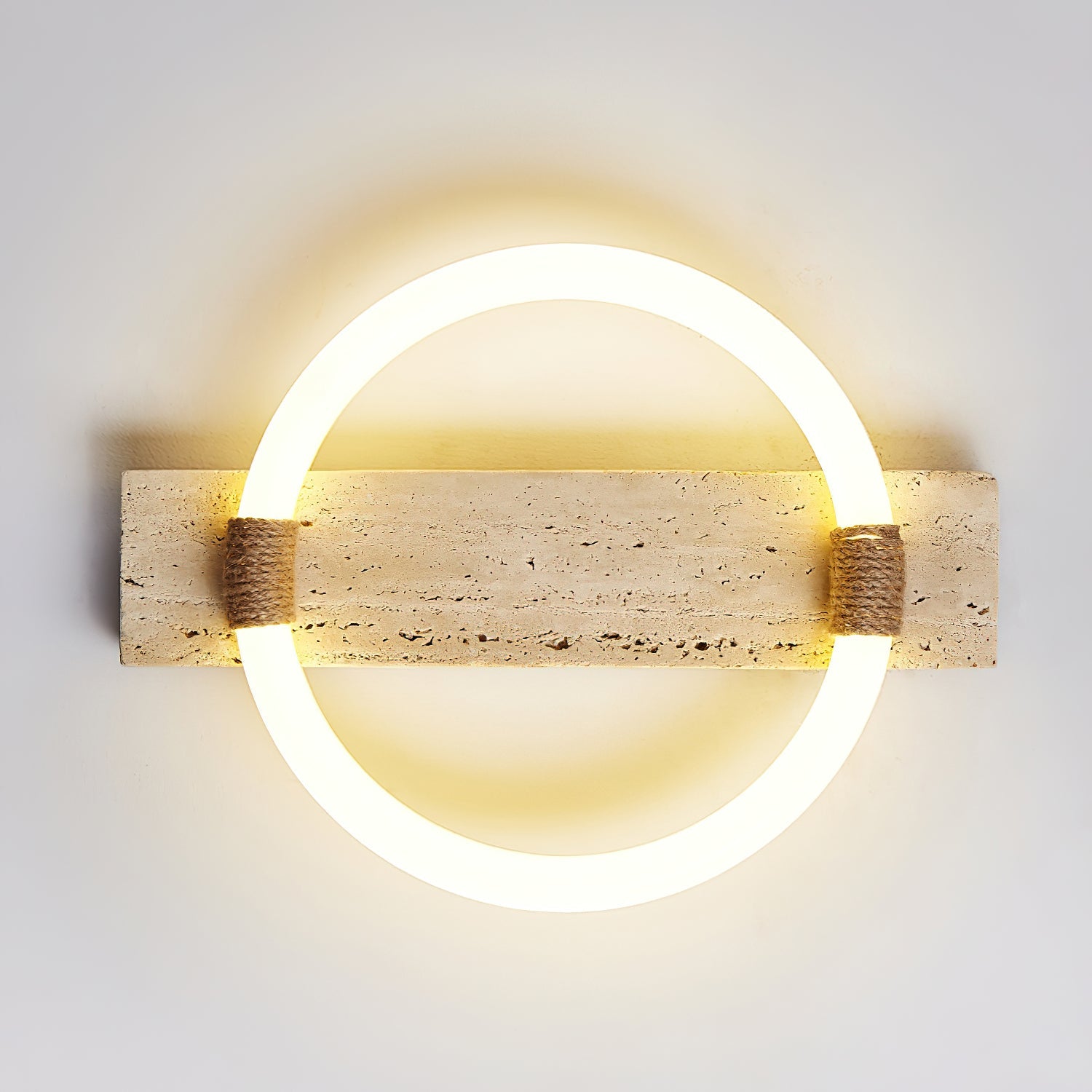 Elmaryra Ringed Travertine Wall Light - Blowlighting