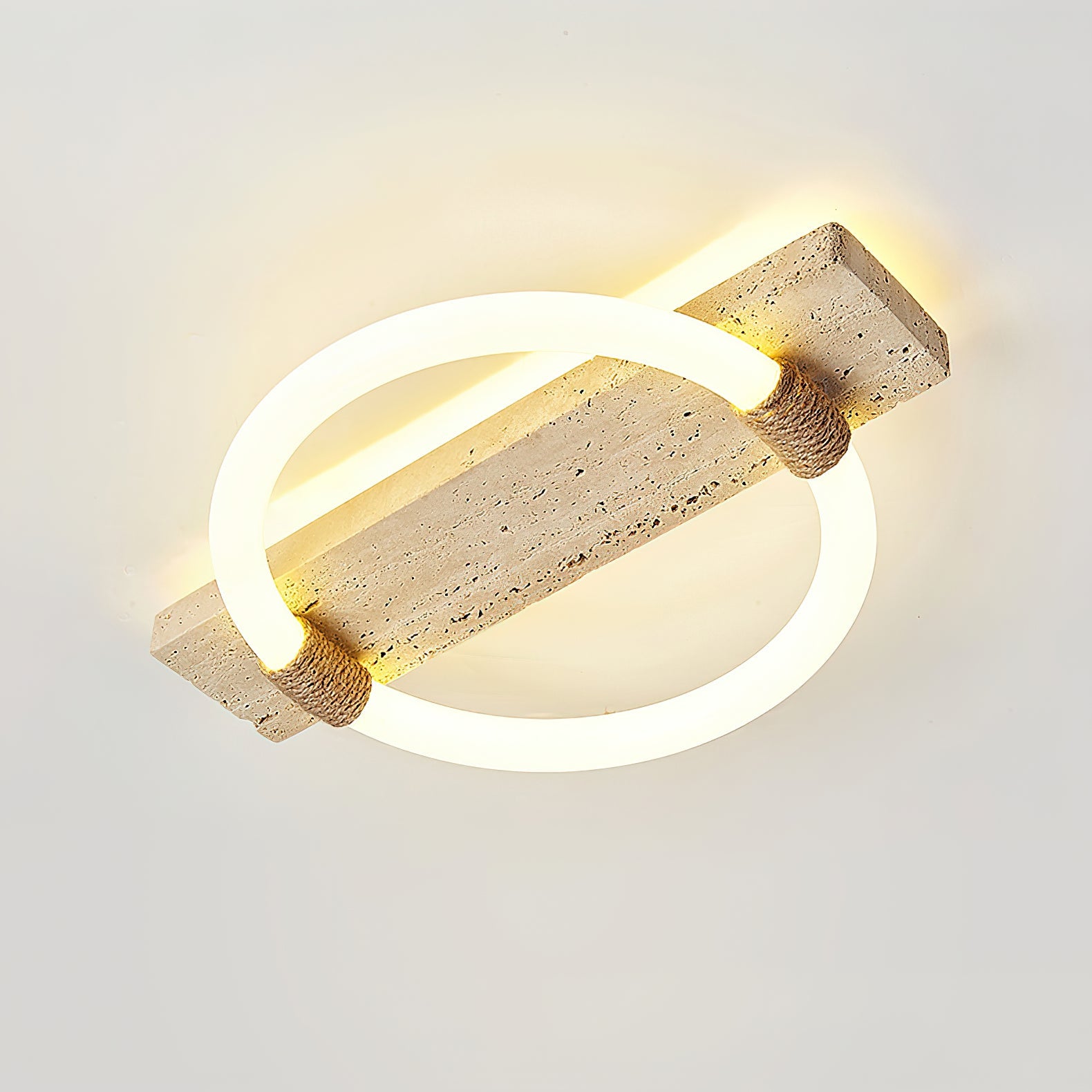 Elmaryra Ringed Travertine Wall Light - Blowlighting