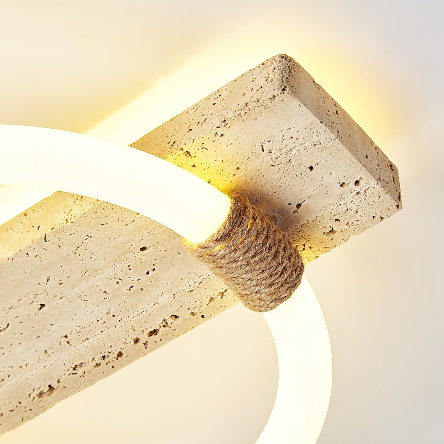 Elmaryra Ringed Travertine Wall Light - Blowlighting