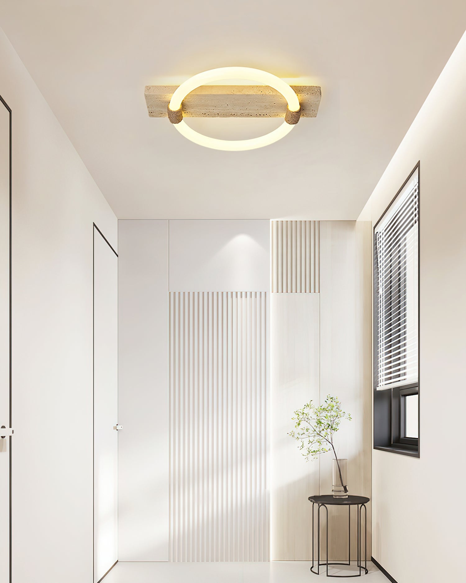 Elmaryra Ringed Travertine Wall Light - Blowlighting