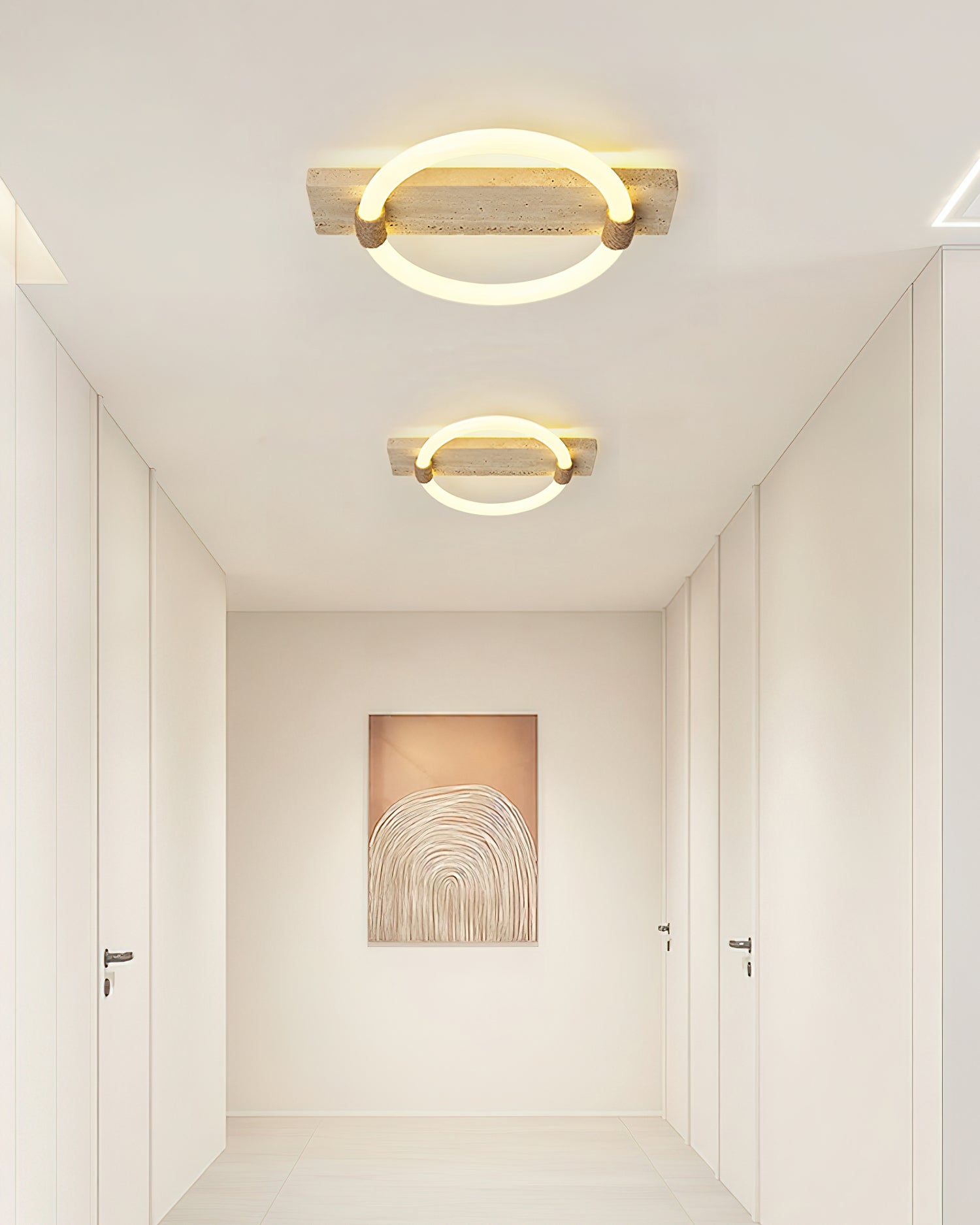 Elmaryra Ringed Travertine Wall Light - Blowlighting