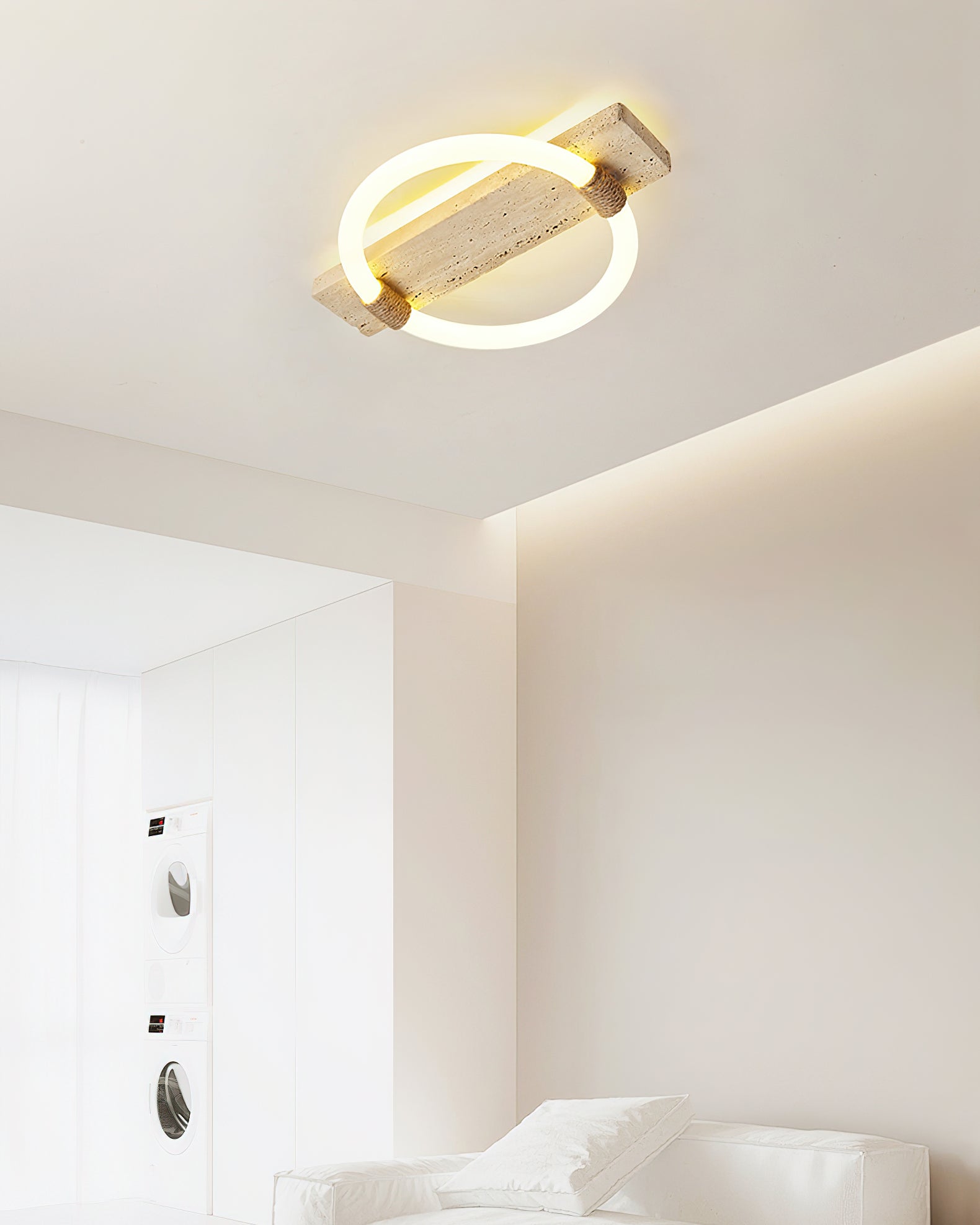 Elmaryra Ringed Travertine Wall Light - Blowlighting
