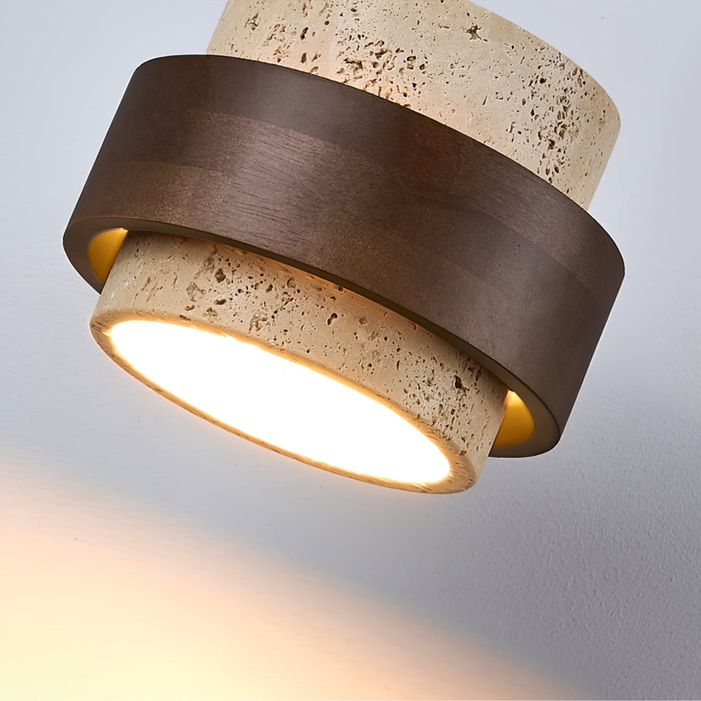 Eltalor Layered Ring Travertine Ceiling Light - Blowlighting