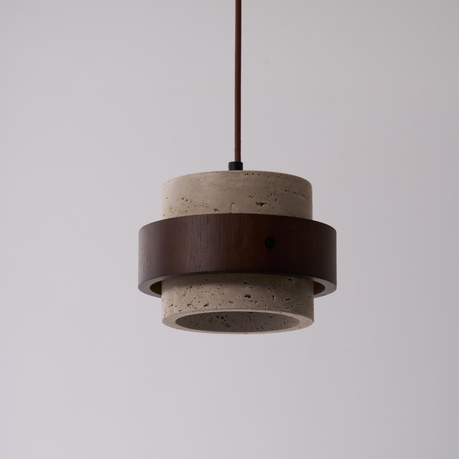 Cumirora Layered Cylinder Travertine Pendant Light - Blowlighting