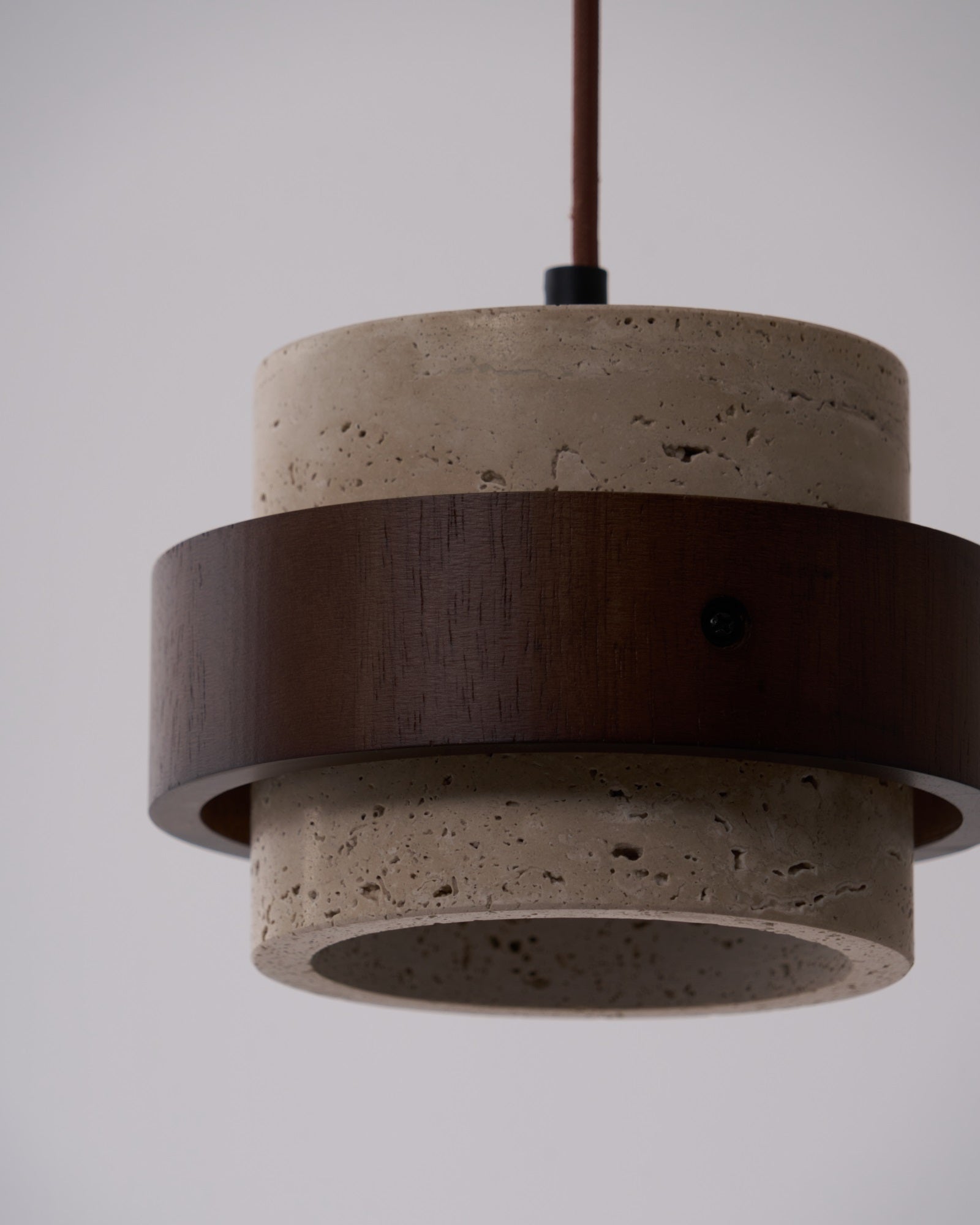 Cumirora Layered Cylinder Travertine Pendant Light - Blowlighting