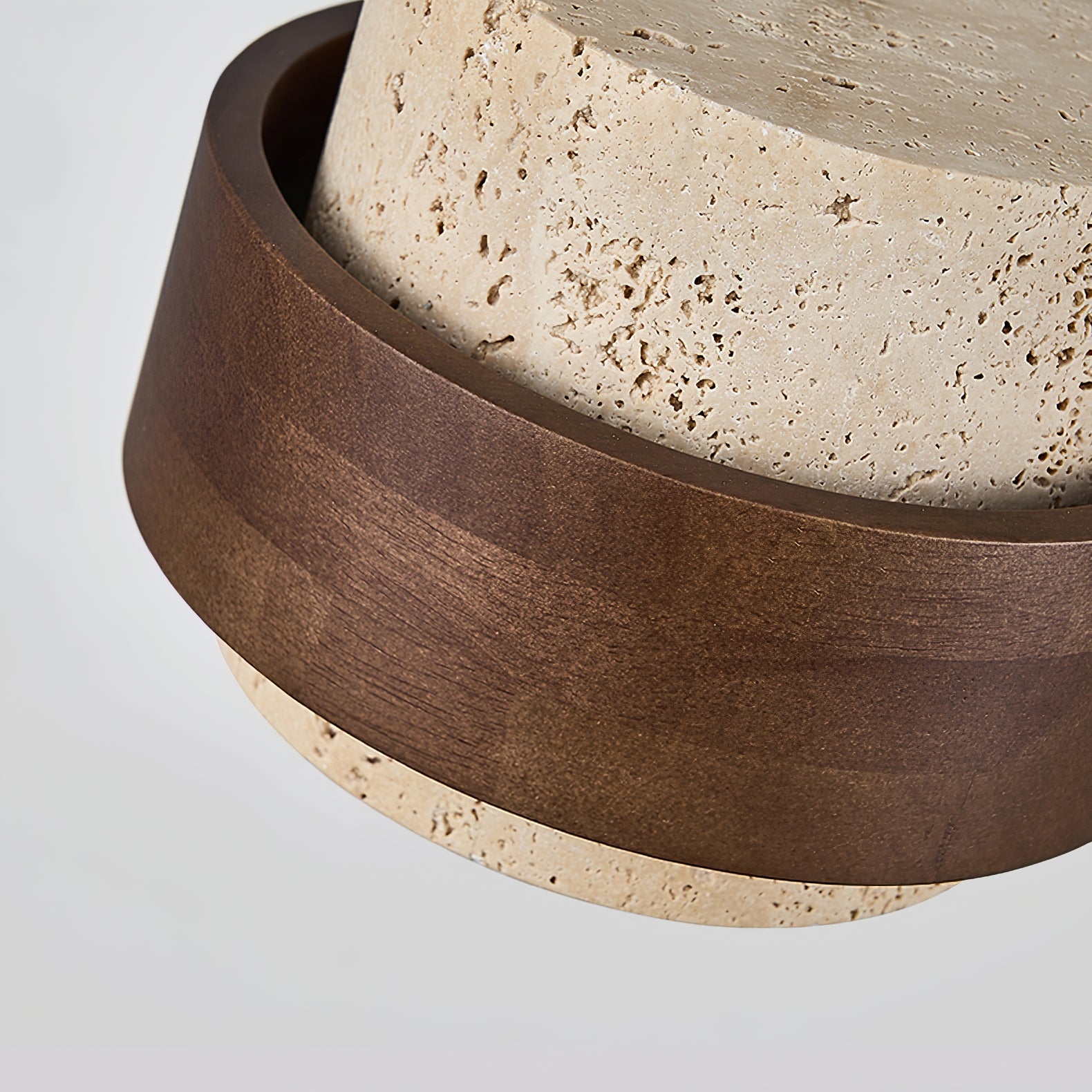 Cumirora Layered Cylinder Travertine Pendant Light - Blowlighting