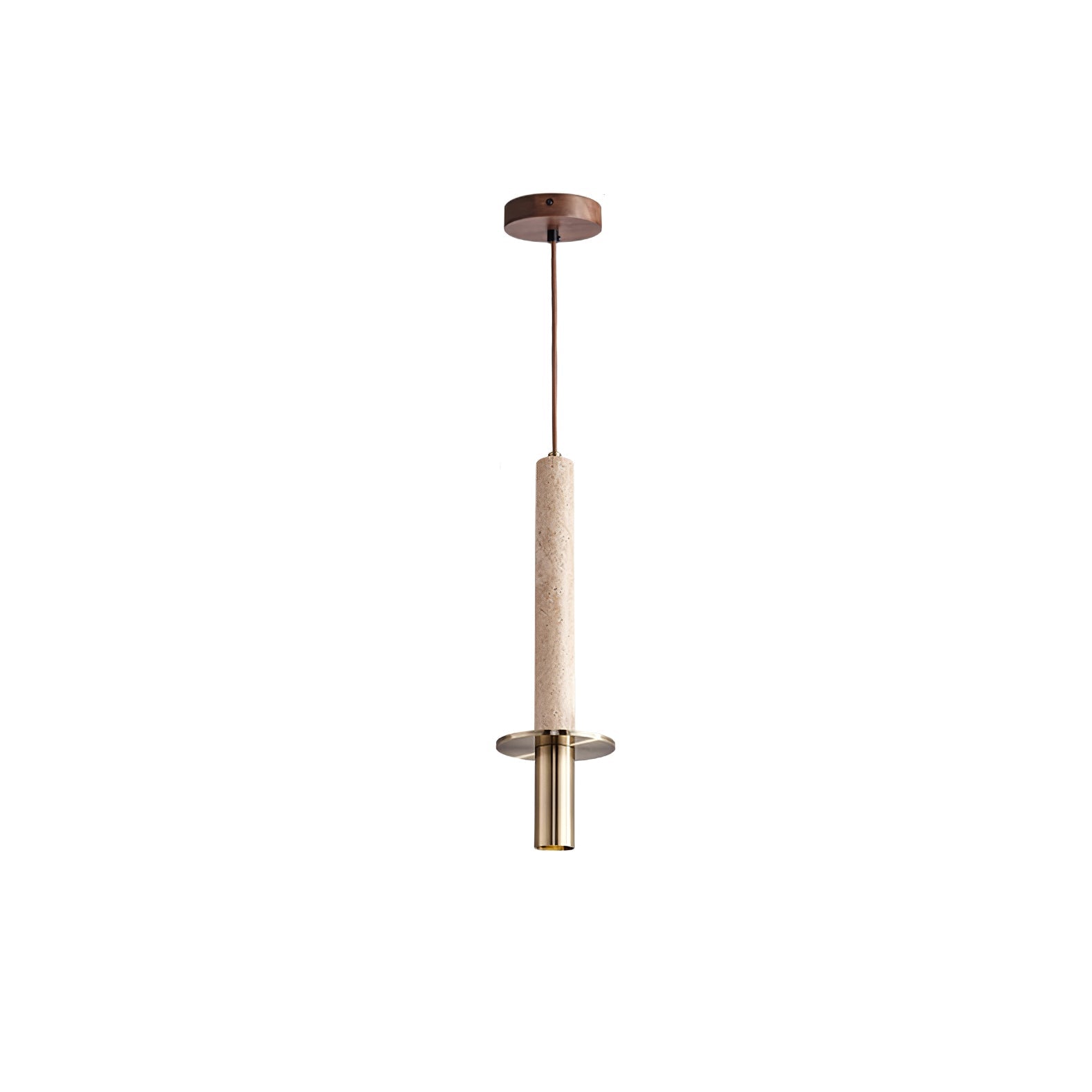 Avdoryra Dual Cylinder Travertine Pendant Light - Blowlighting