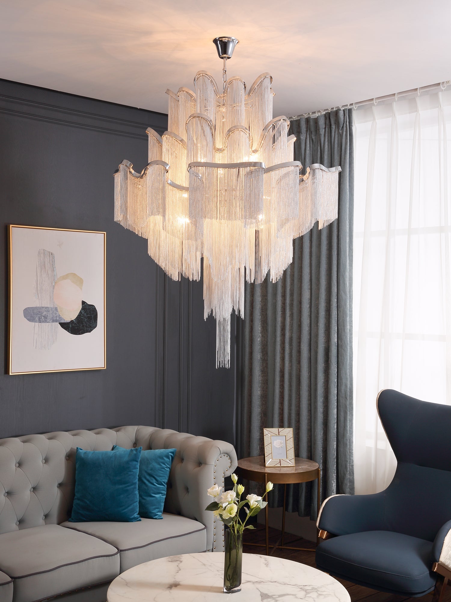 Stream Chain Chandelier - Blowlighting