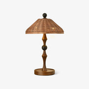 Striped Rattan Shade Table Lamp - Blowlighting
