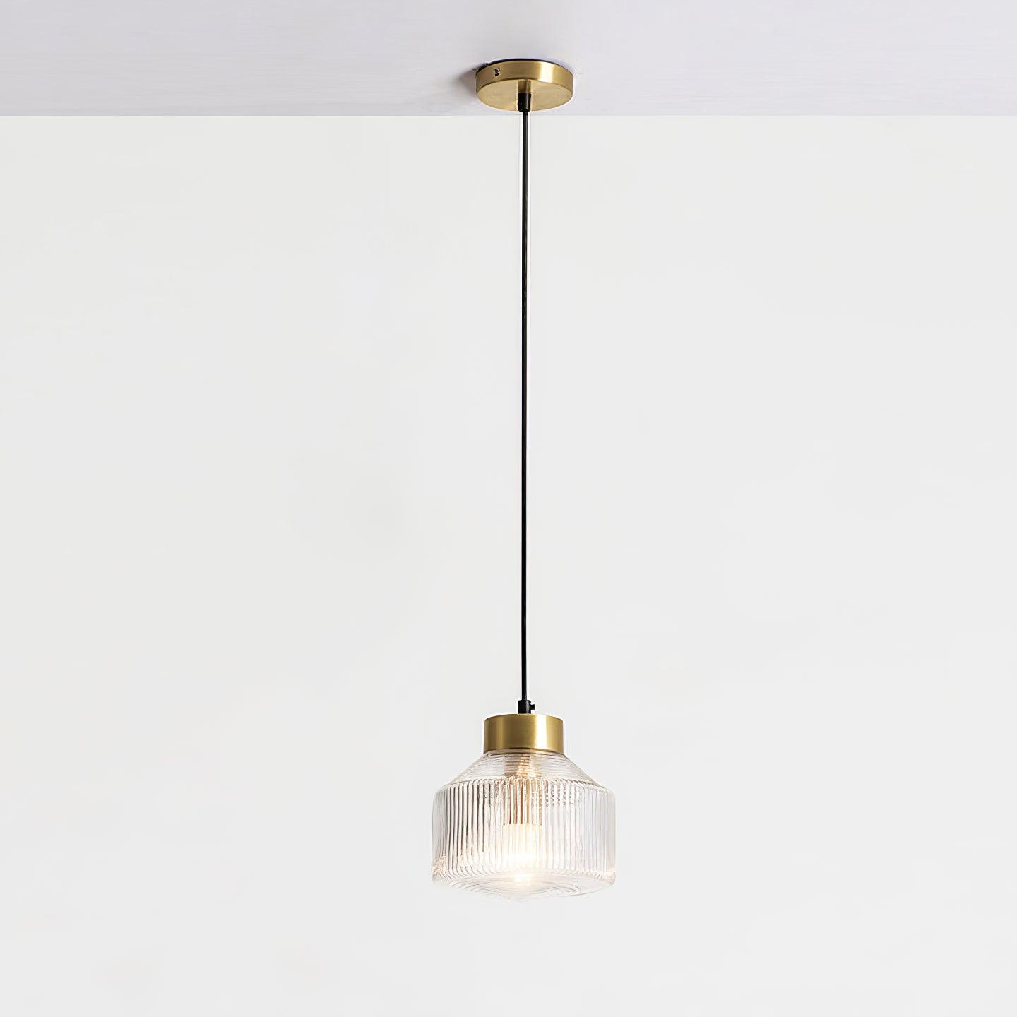 Striped Spinning Top Pendant Light - Blowlighting