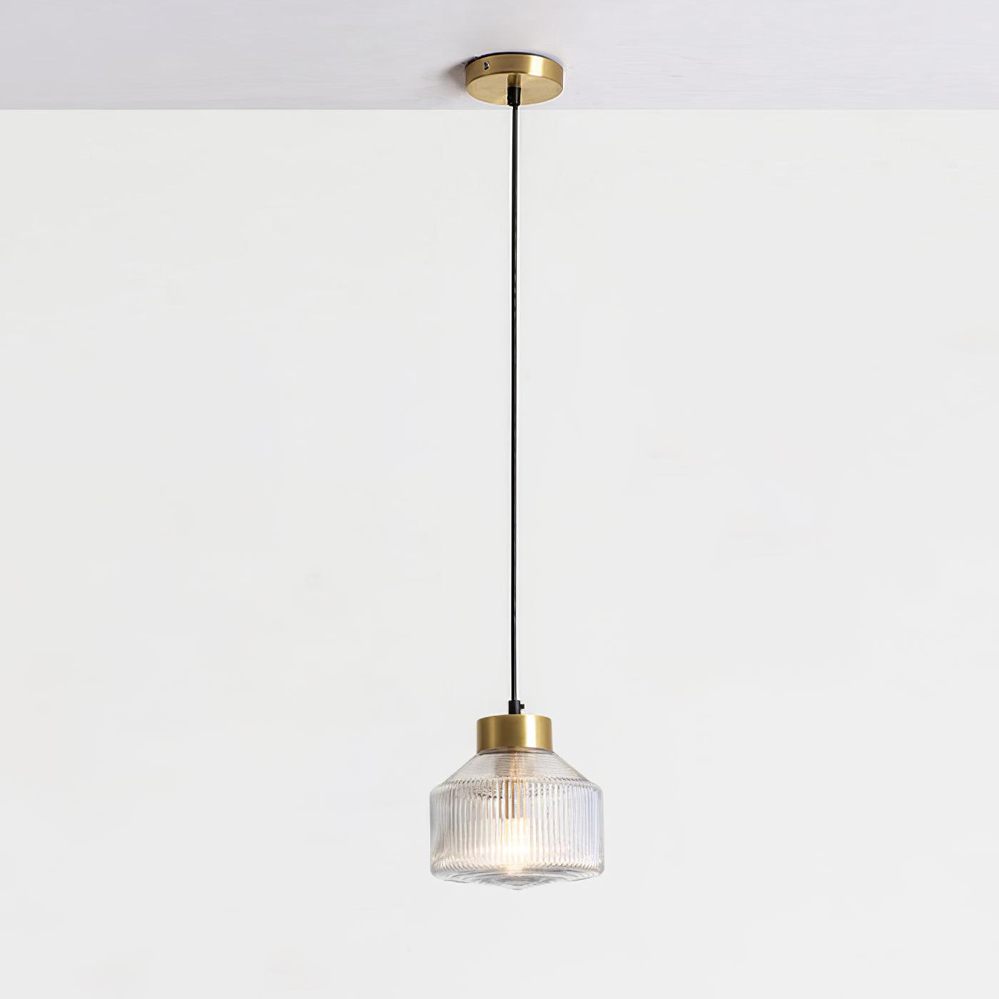 Striped Spinning Top Pendant Light - Blowlighting