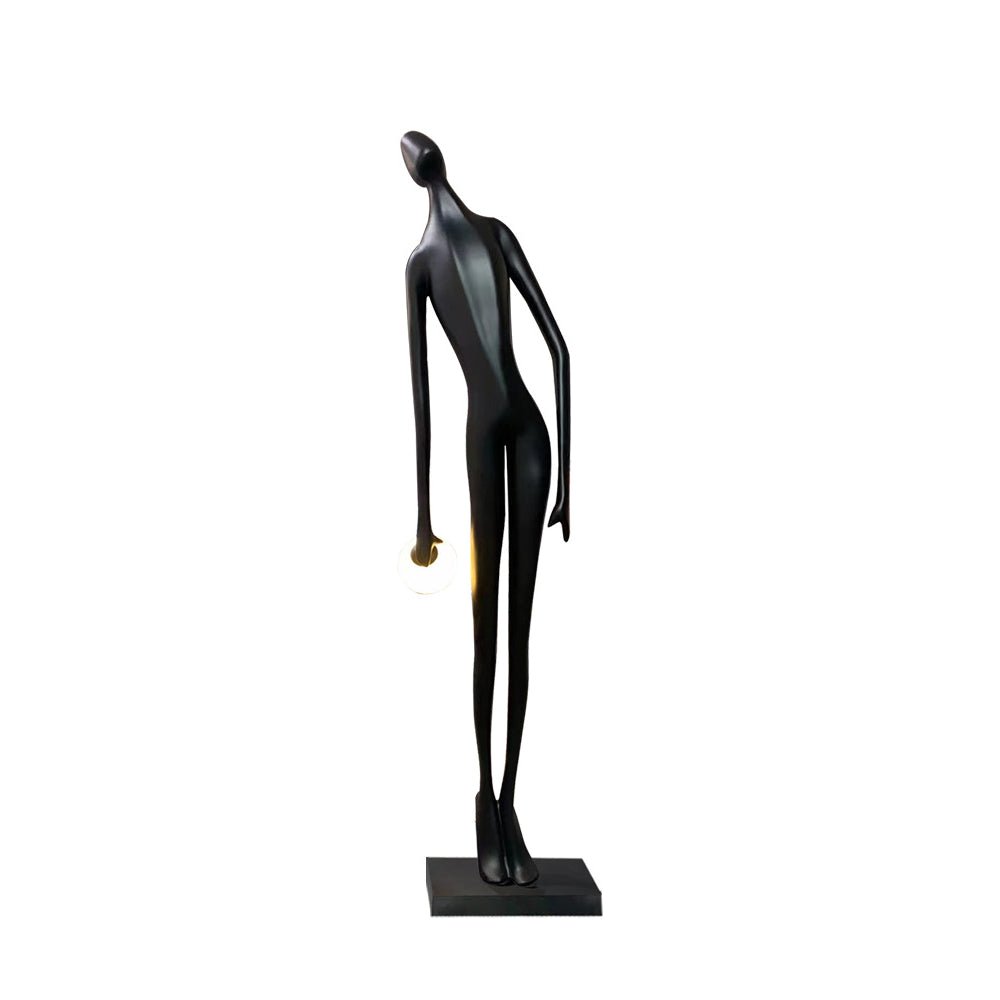 Zolirion Abstract Black Metal Floor Lamp - Blowlighting