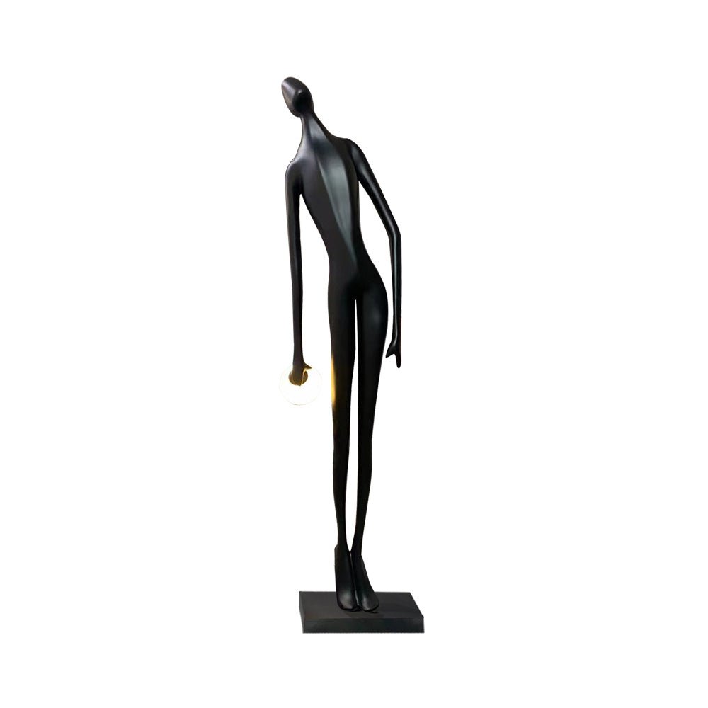 Zolirion Abstract Black Metal Floor Lamp - Blowlighting