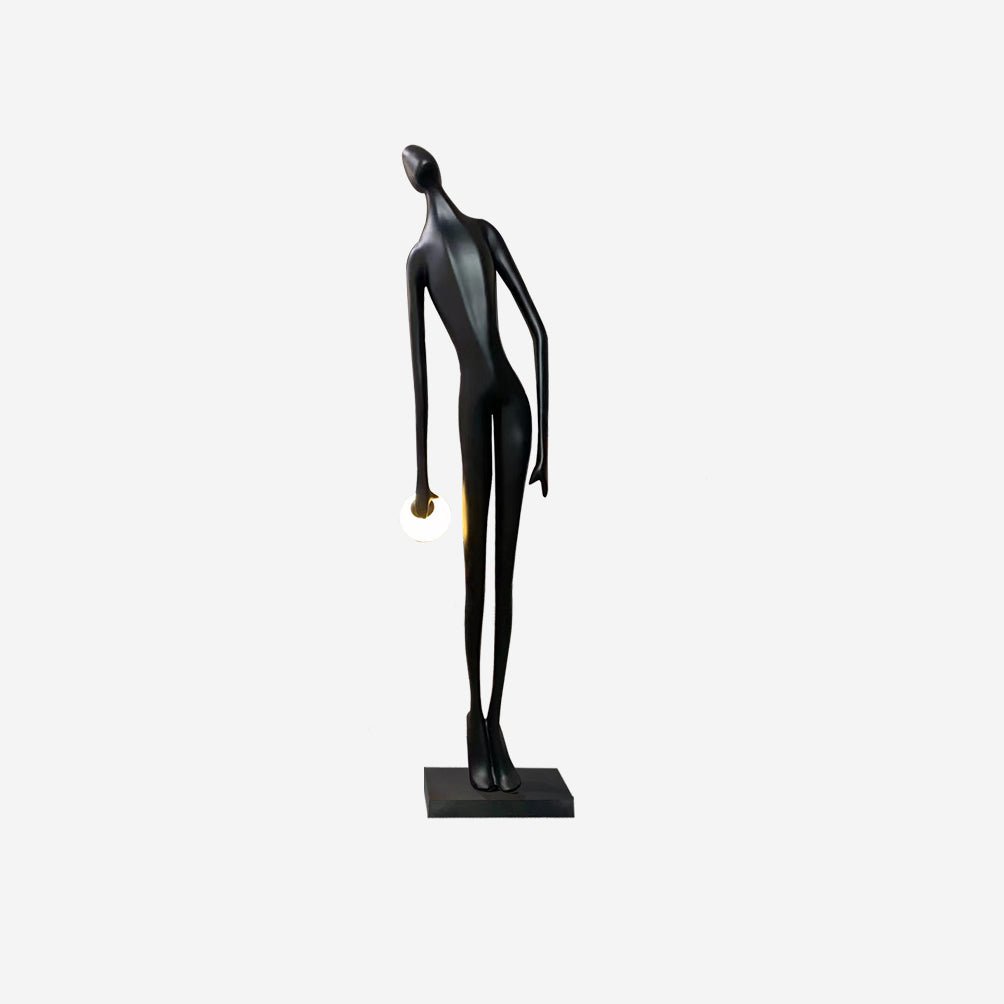 Zolirion Abstract Black Metal Floor Lamp - Blowlighting