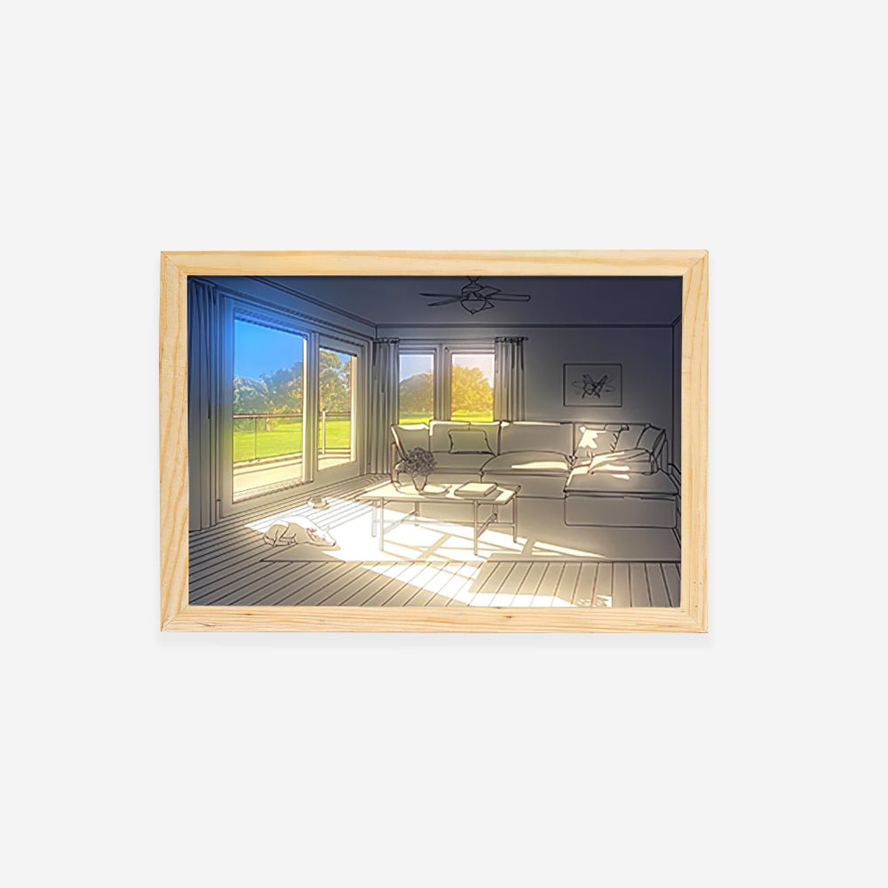 Dog Sunbathing Mural Art Lamp - Blowlighting