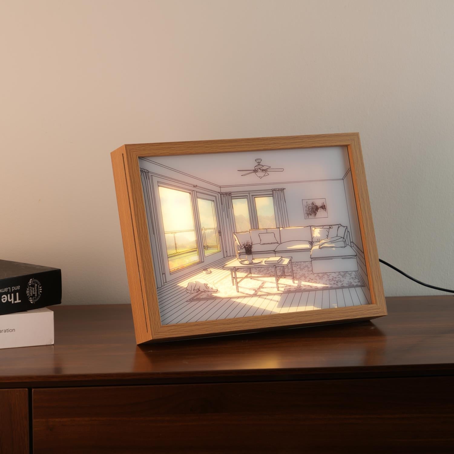 Dog Sunbathing Mural Art Lamp - Blowlighting