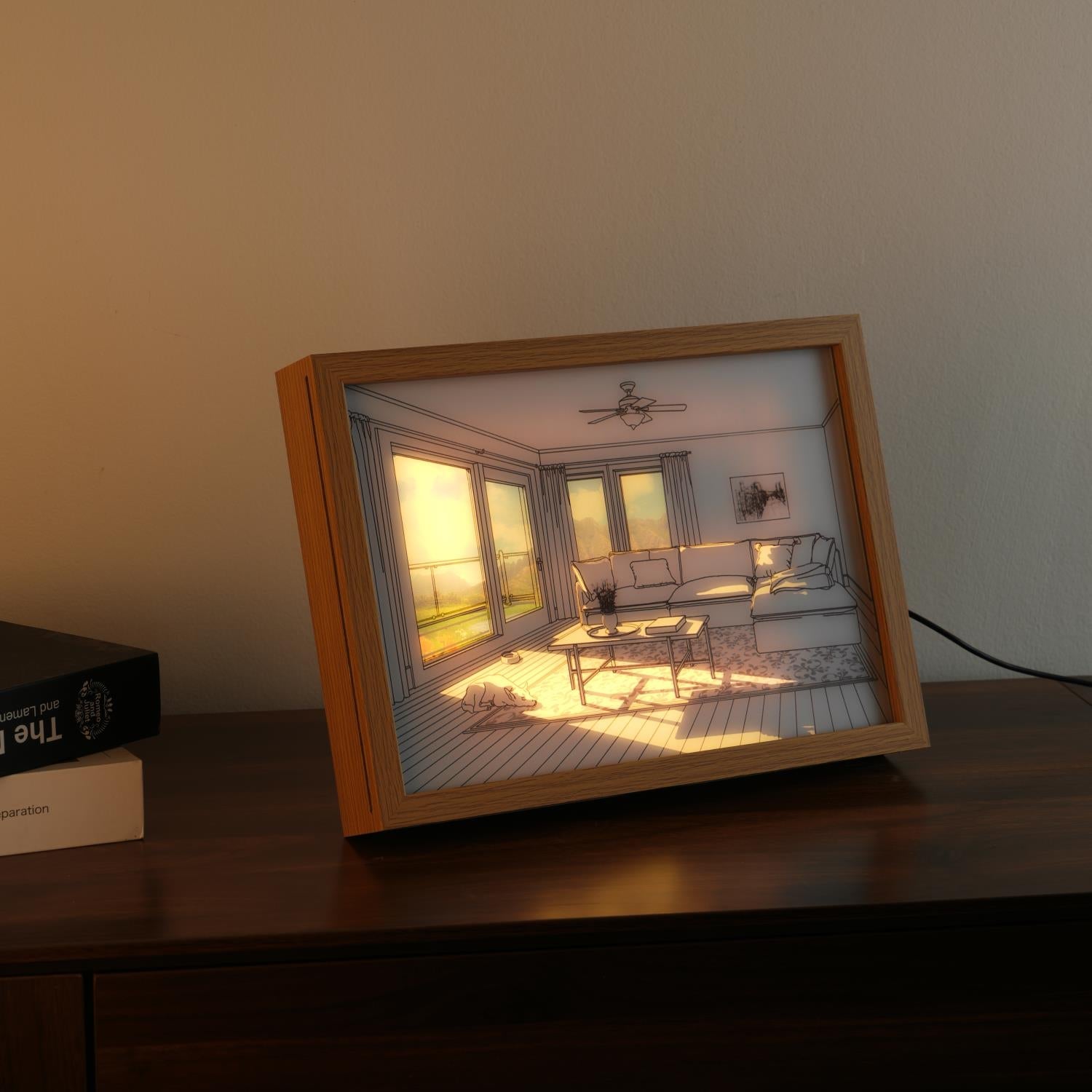 Dog Sunbathing Mural Art Lamp - Blowlighting