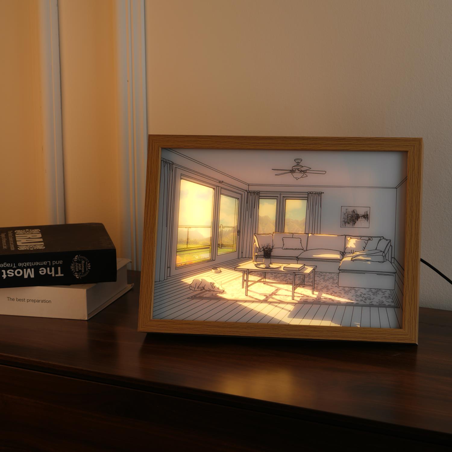 Dog Sunbathing Mural Art Lamp - Blowlighting