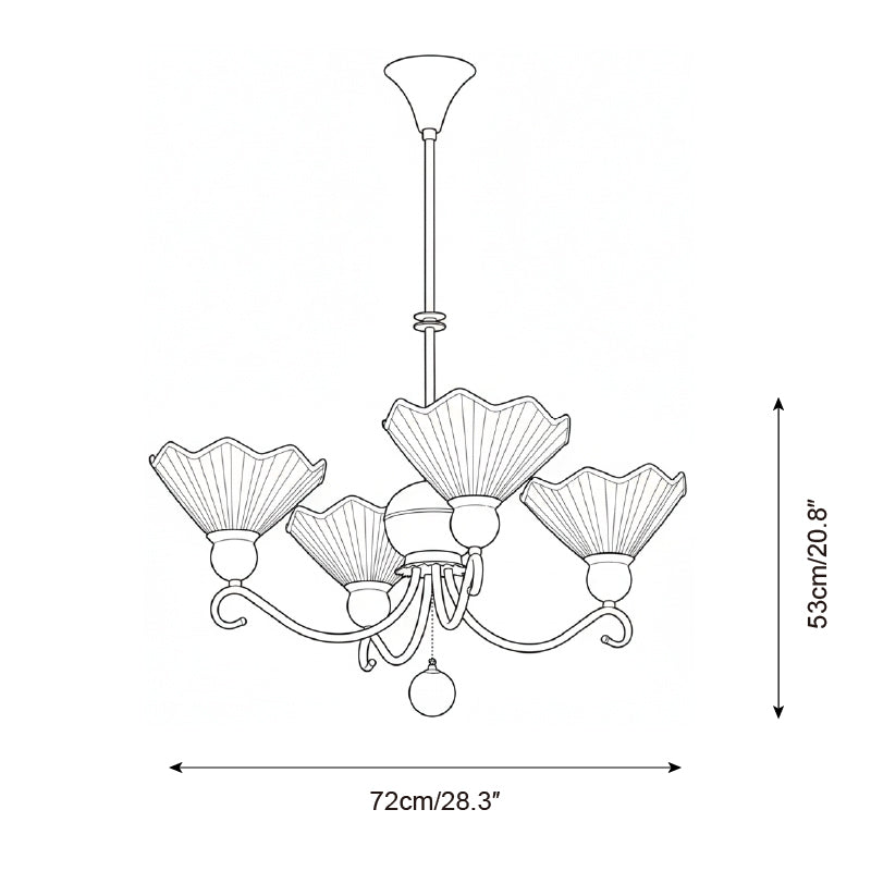 Sunquill Natural Fabric Chandelier