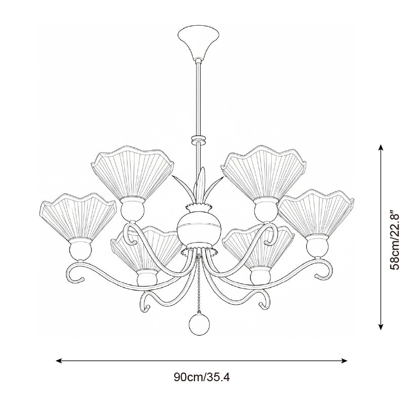 Sunquill Natural Fabric Chandelier