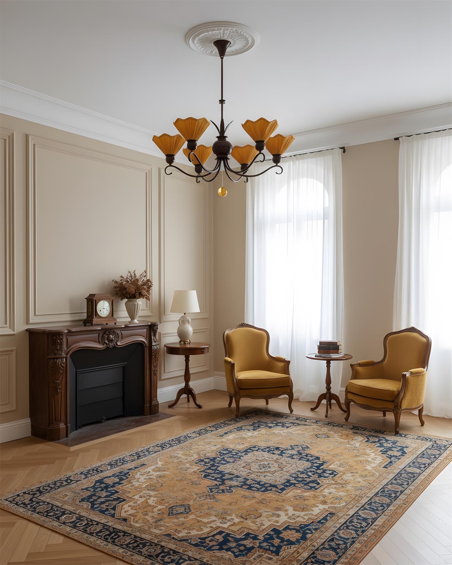 Sunquill Natural Fabric Chandelier