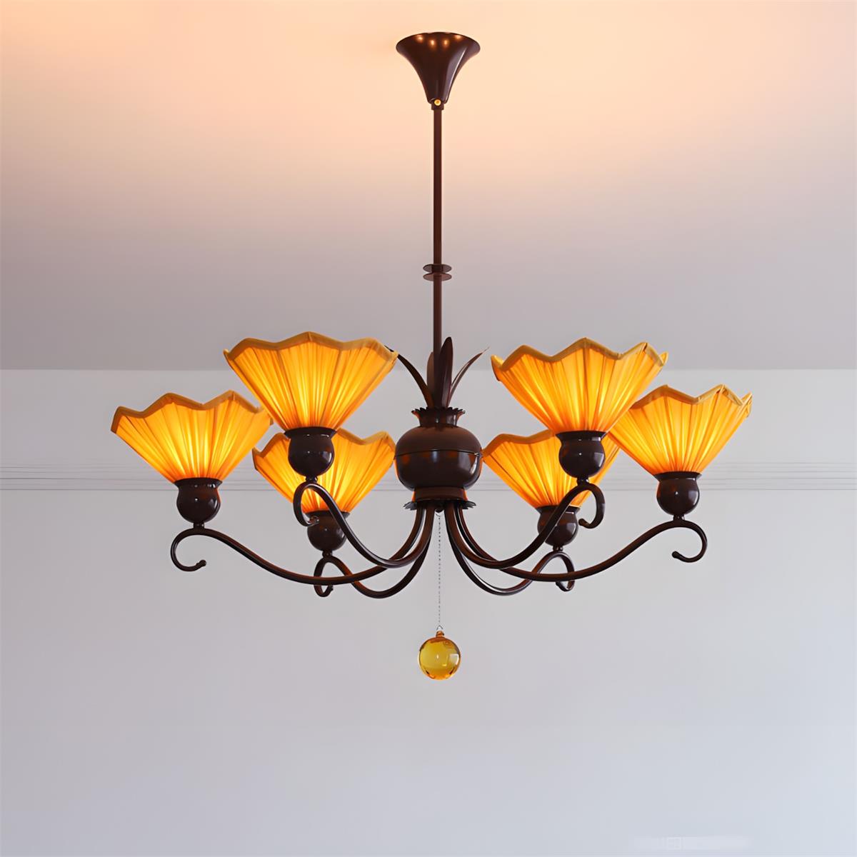 Sunquill Natural Fabric Chandelier
