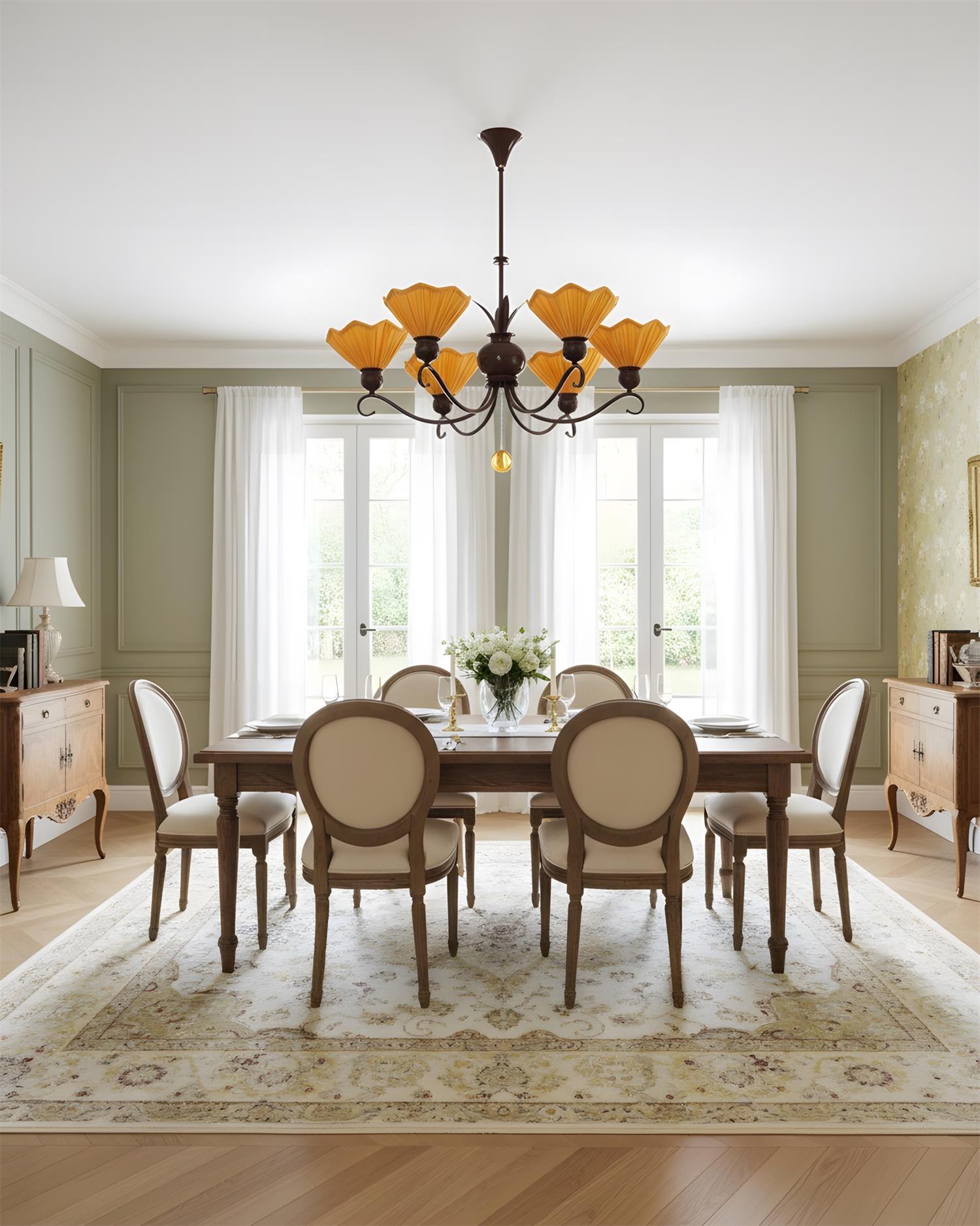 Sunquill Natural Fabric Chandelier